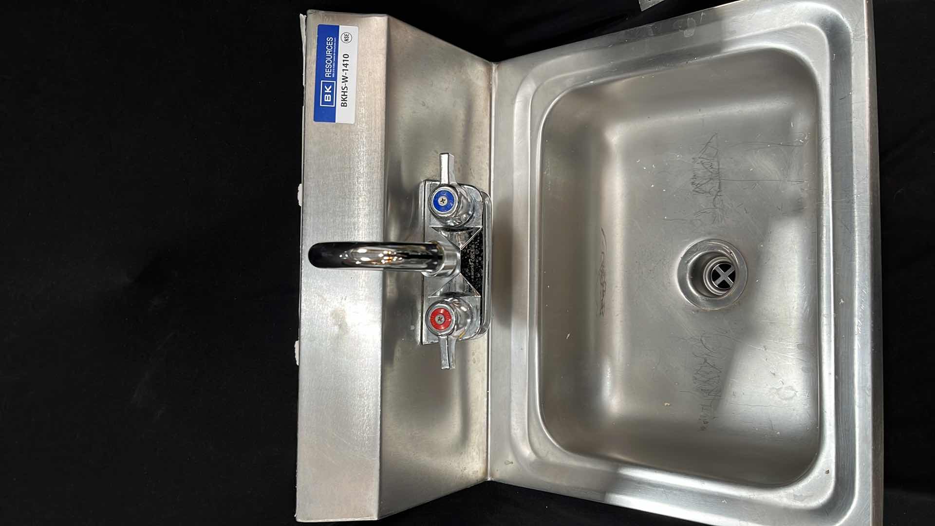 Photo 1 of BK RESOURCES STAINLESS STEEL HAND SINK 17.25” X 15.5” X 14”H (MODEL #BKHS-W-1410)