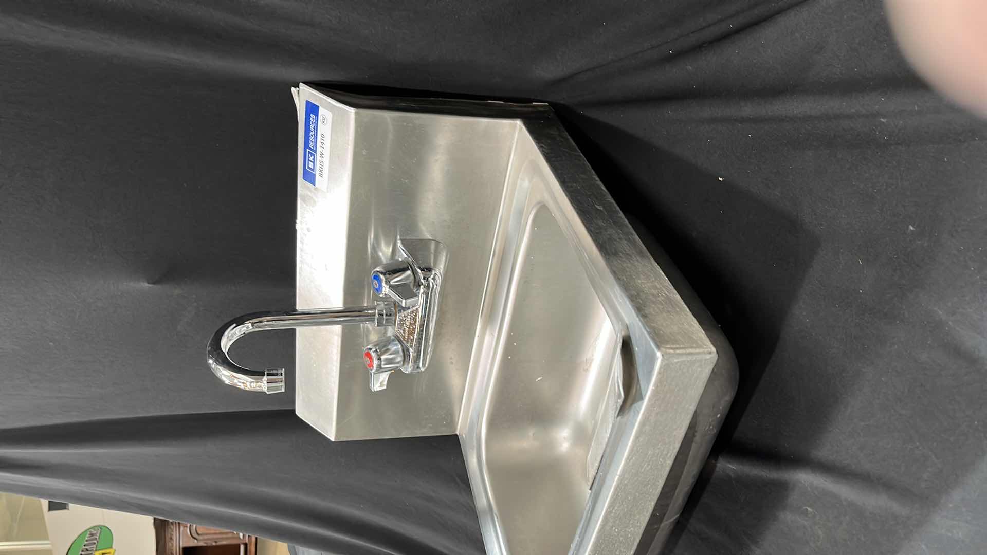 Photo 1 of BK RESOURCES STAINLESS STEEL HAND SINK 17.25” X 15.5” X 14”H (MODEL #BKHS-W-1410)