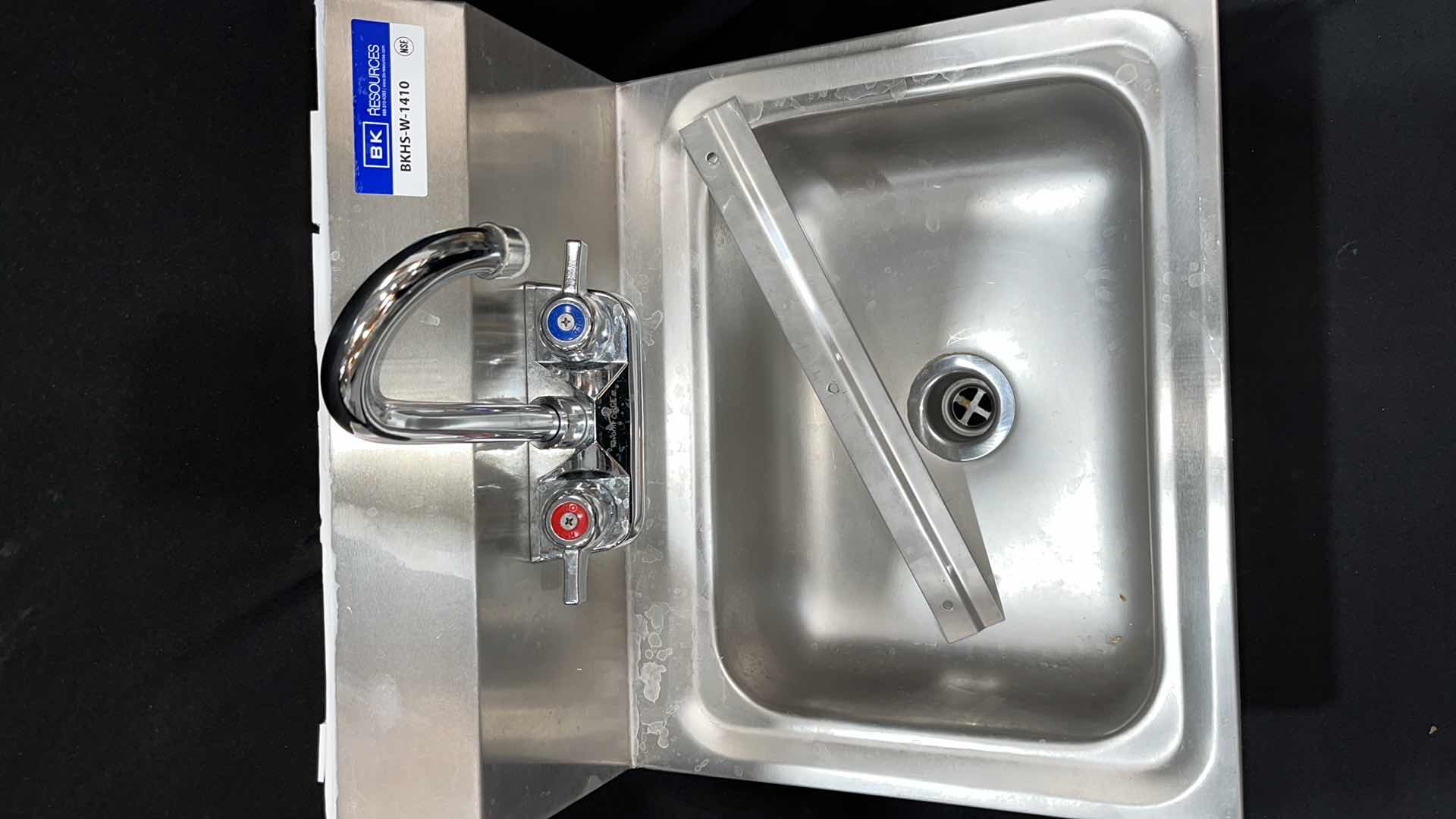 Photo 1 of BK RESOURCES STAINLESS STEEL HAND SINK 17.25” X 15.5” X 14”H (MODEL #BKHS-W-1410)
