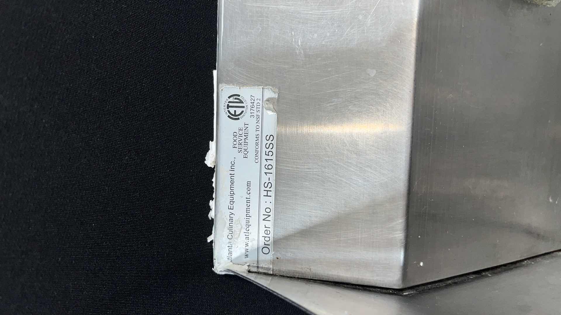 Photo 1 of ATLANTA CULINARY EQUIPMENT STAINLESS STEEL HAND SINK 15.25” X 16” X 15.25”H (MODEL #HS-1615SS)
