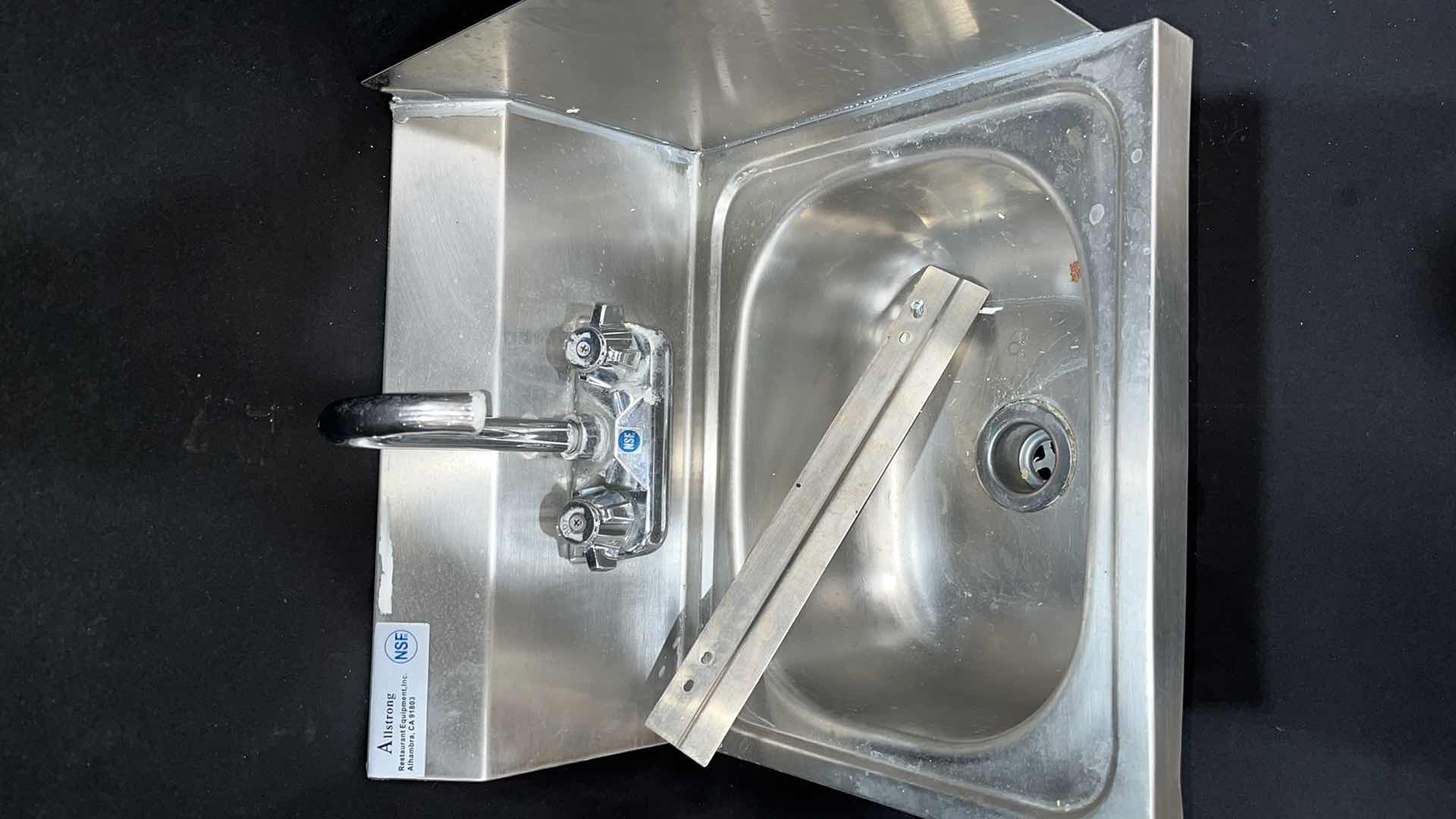 Photo 1 of ALLSTRONG RESTAURANT EQUIPMENT STAINLESS STEEL HAND SINK 15” X 15.75” X 15.5”H
