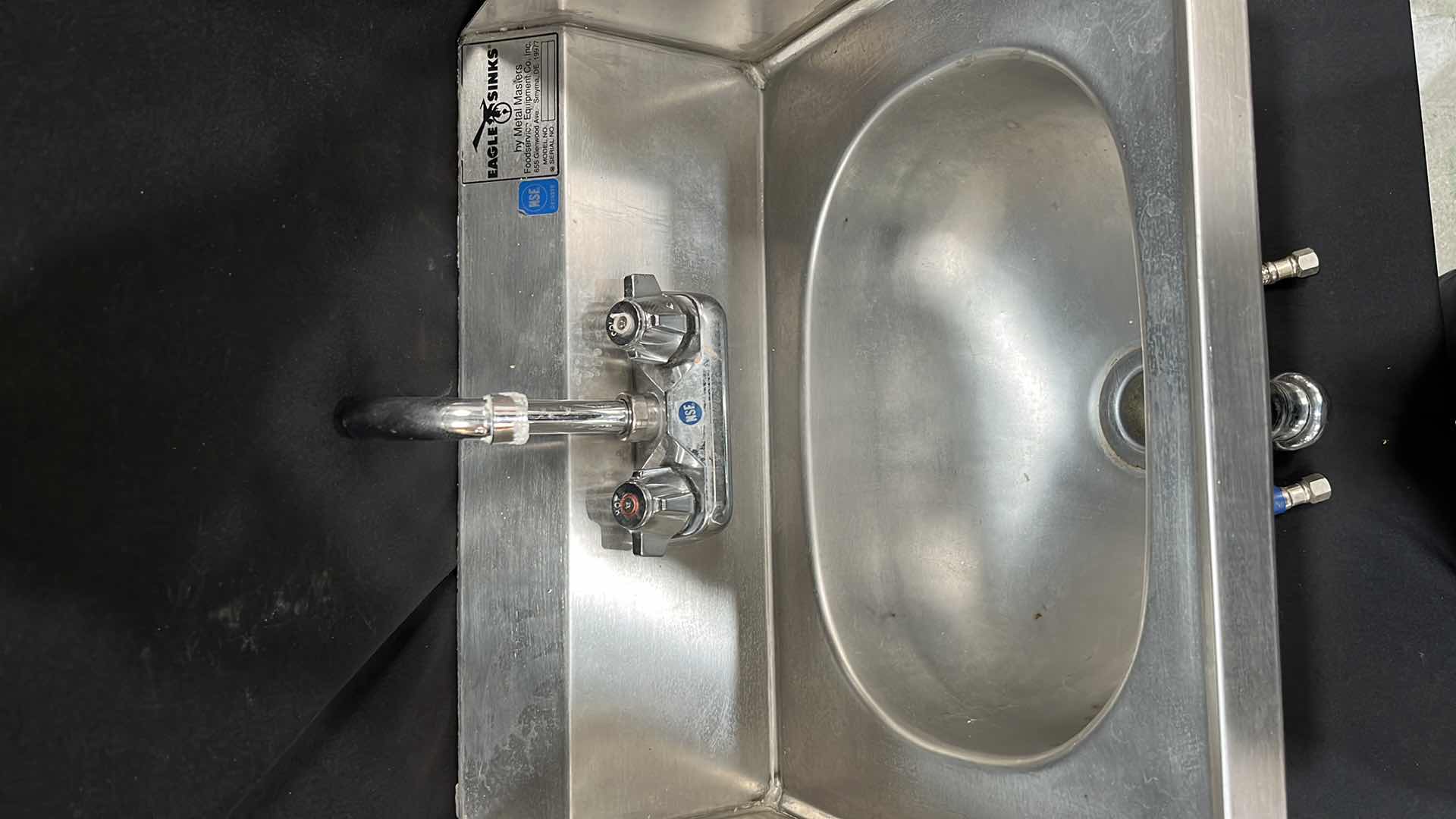 Photo 1 of EAGLE SINKS BY METAL MASTERS STAINLESS STEEL HAND SINK 14.75” X 19” X 20.5”H