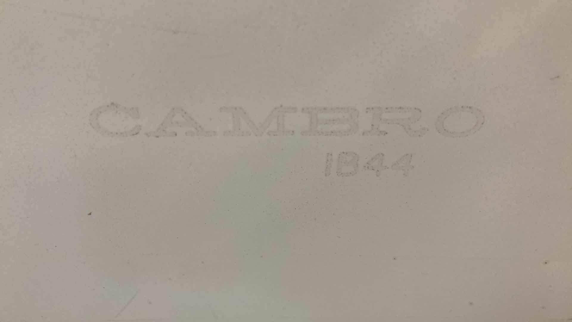 Photo 1 of CAMBRO WHITE ROLLING BIN 19” X 29.25” H 27.75”