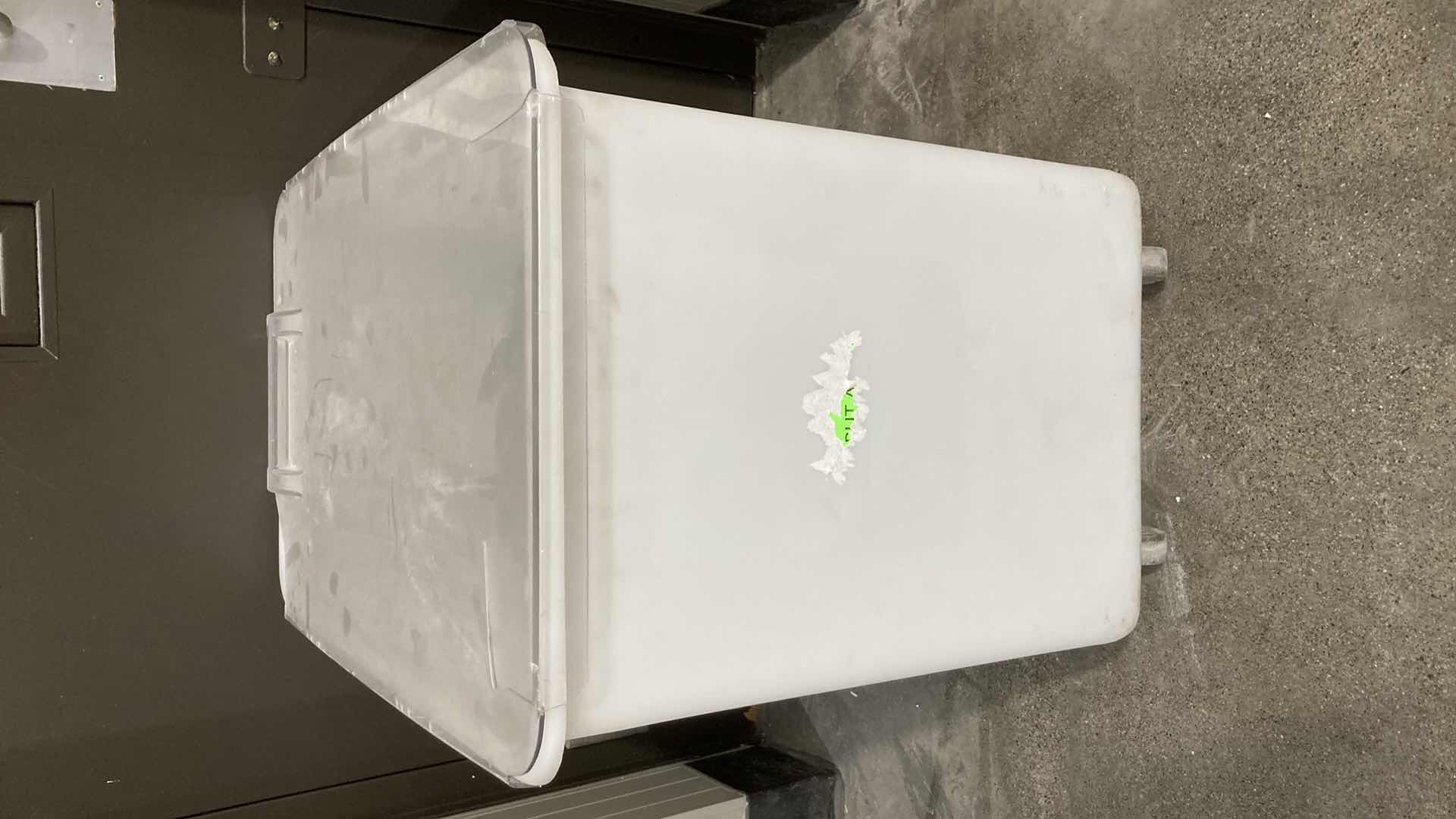 Photo 1 of CAMBRO WHITE ROLLING BIN 19” X 29.25” H 27.75”