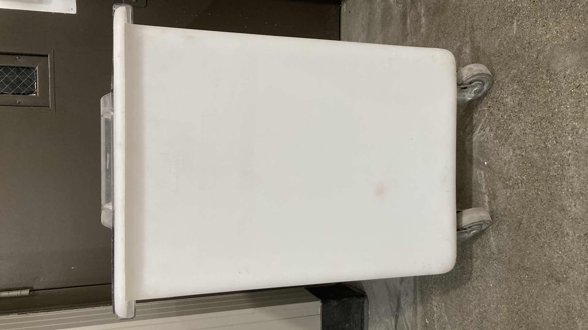 Photo 1 of CAMBRO WHITE ROLLING BIN 19” X 29.25” H 27.75”
