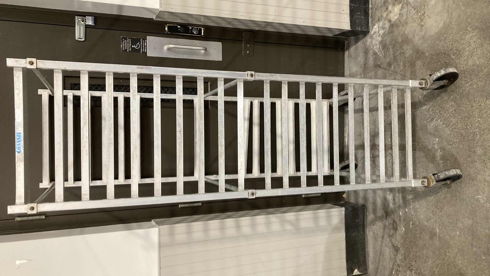 Photo 1 of CHANNEL ROLLING SHEET PAN RACK 29” X 18.5” H 69”