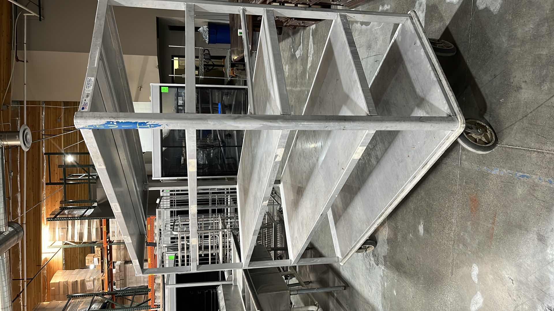 Photo 1 of COMMERCIAL KITCHEN ROLLING SHELVES 29.75” X 71.75” H 72"