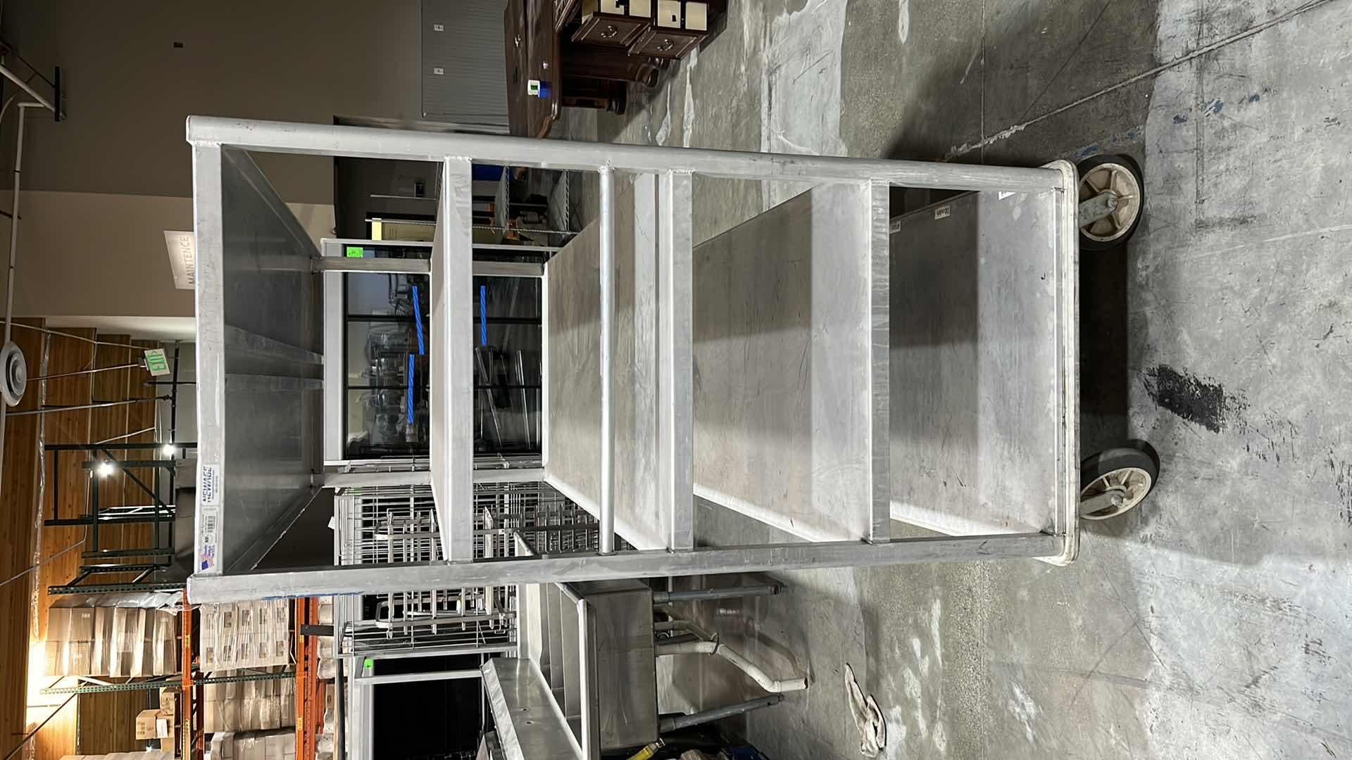 Photo 1 of COMMERCIAL KITCHEN ROLLING SHELVES 29.75” X 71.75” H 72"