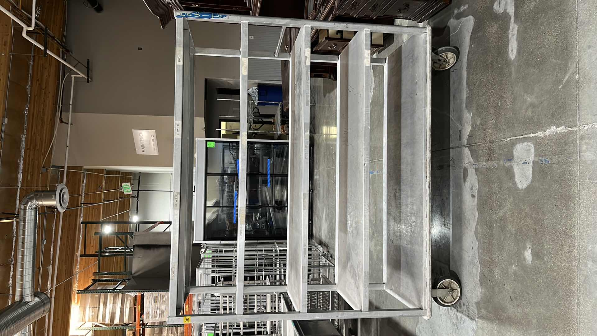 Photo 1 of COMMERCIAL KITCHEN ROLLING SHELVES 29.75” X 71.75” H 72"