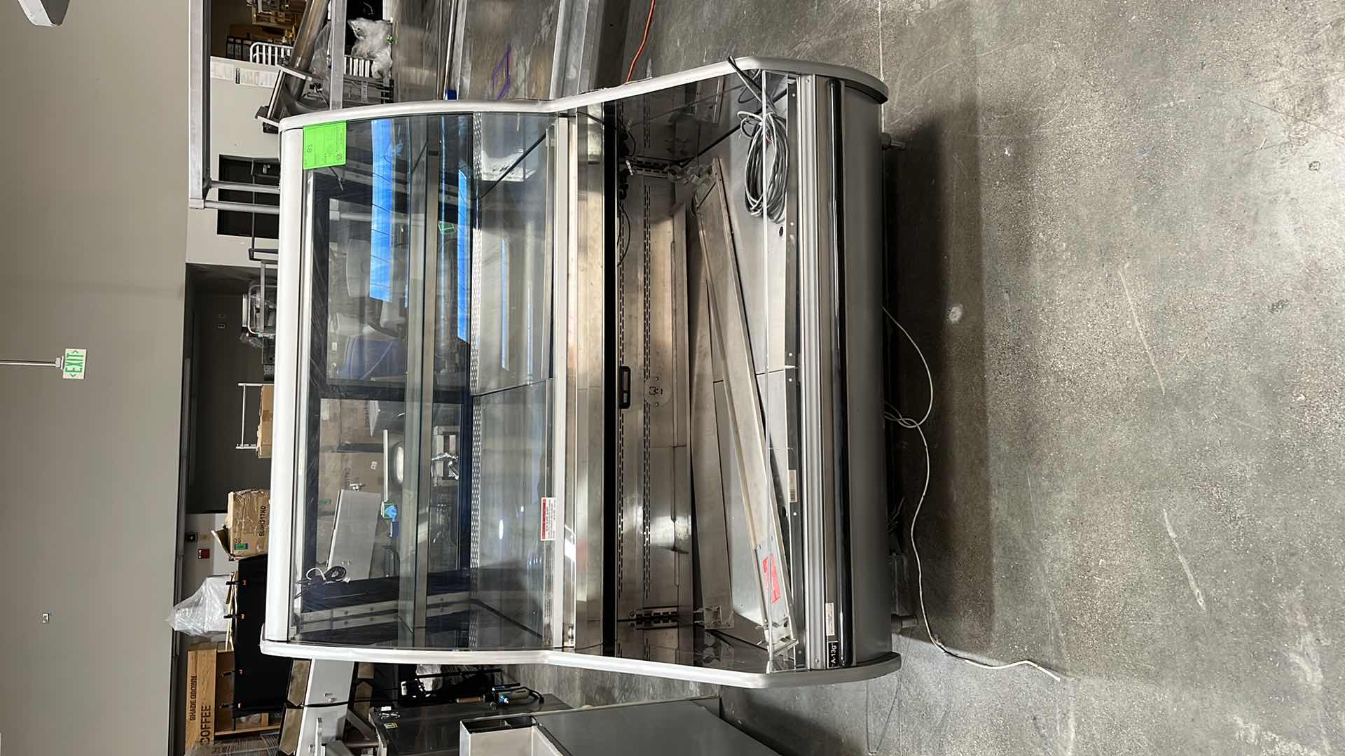 Photo 1 of HUSSMAN REFRIGERATED SERVICE DELI CASE W REAR STORAGE MODEL CR3HV-WD-4R (NEEDS COMPRESSOR & REFRIGERATION  LINE)