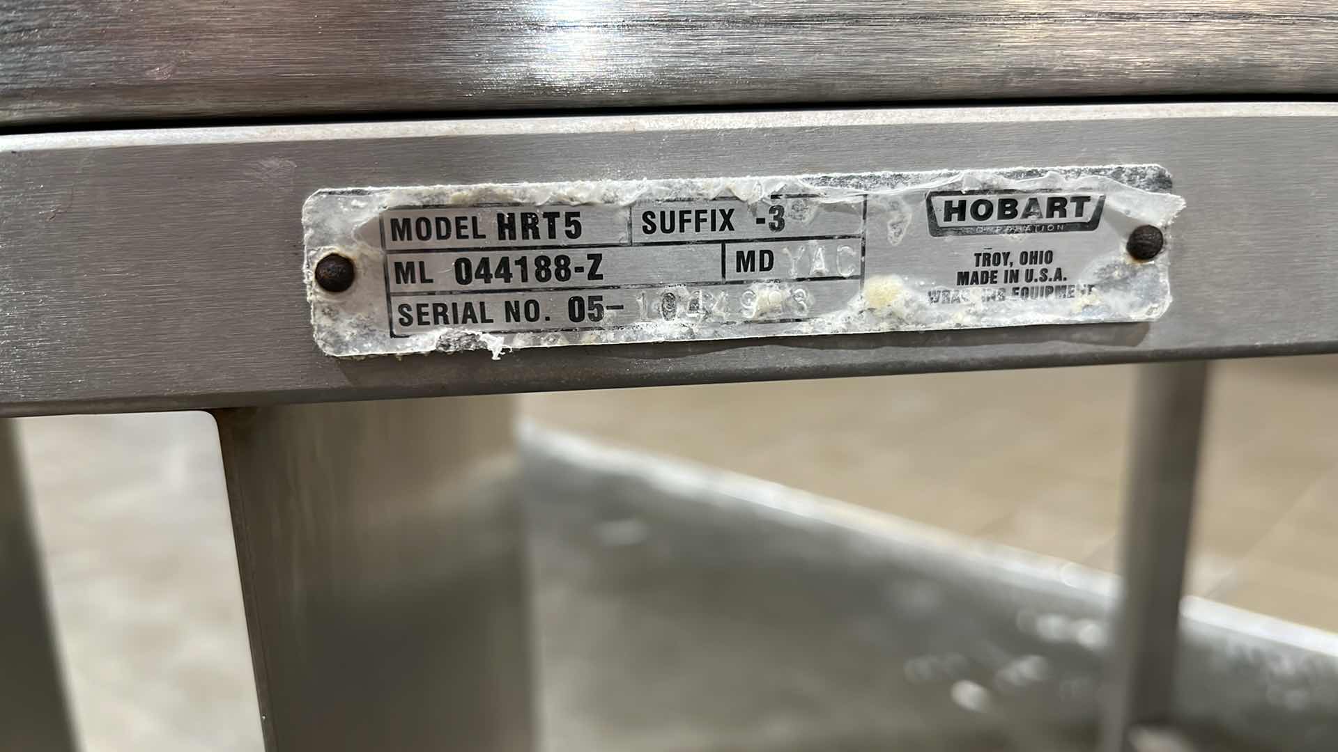 Photo 48 of HOBART COMMERCIAL DIGITAL DELI WRAPPING MACHINE W LABEL PRINTER MODEL UWS (HARDWIRED),  HEAT SEAL ENERGY SMART WRAPPER STATION W QUANTUM LABEL PRINTER (2),
HOBART ROLLER/DISCHARGE TABLE (MODEL HRT5-3)