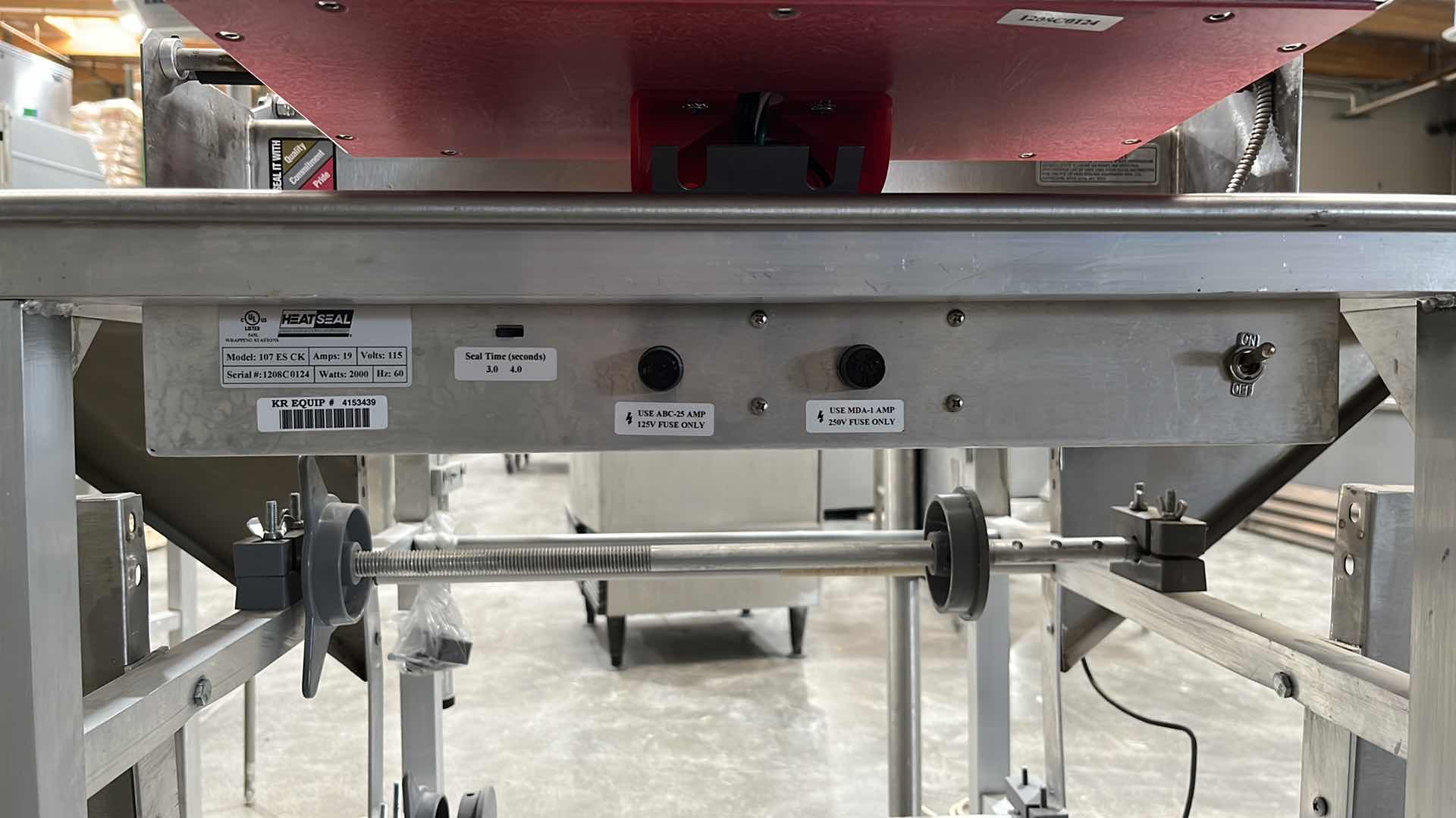 Photo 41 of HOBART COMMERCIAL DIGITAL DELI WRAPPING MACHINE W LABEL PRINTER MODEL UWS (HARDWIRED),  HEAT SEAL ENERGY SMART WRAPPER STATION W QUANTUM LABEL PRINTER (2),
HOBART ROLLER/DISCHARGE TABLE (MODEL HRT5-3)