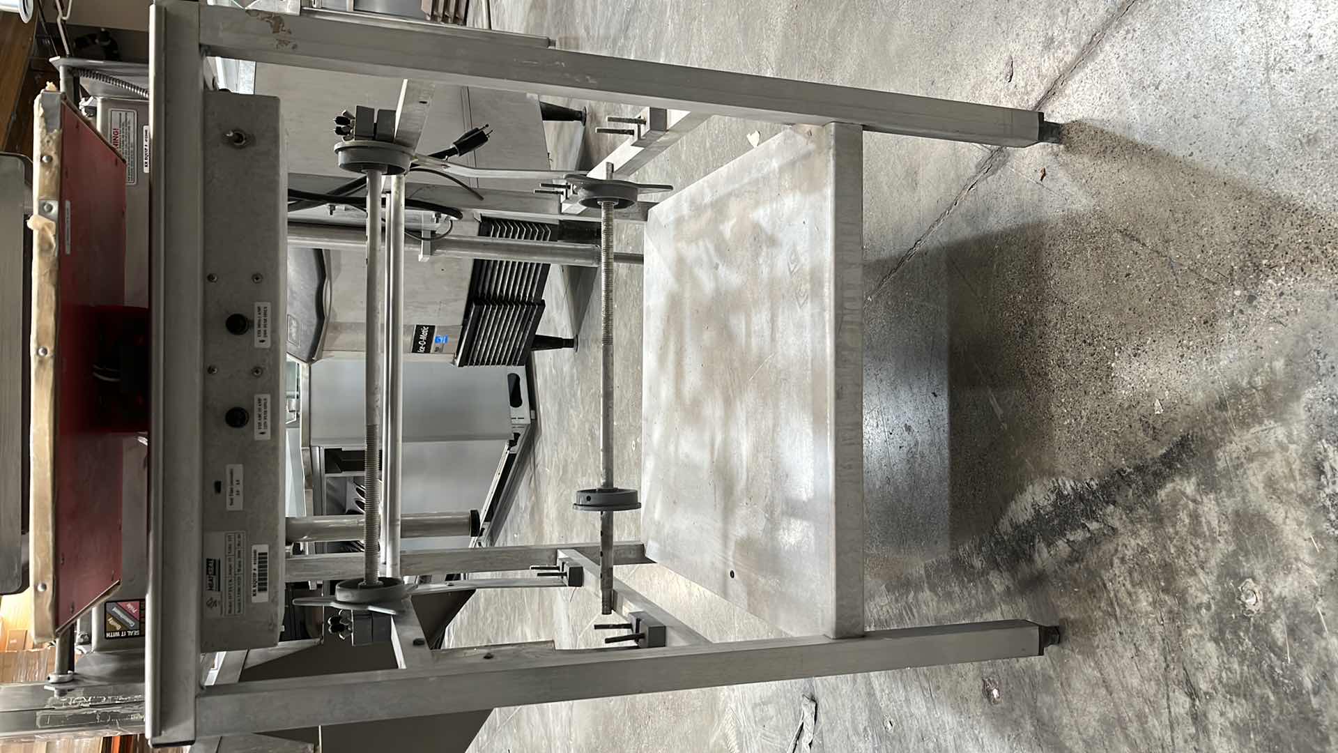 Photo 25 of HOBART COMMERCIAL DIGITAL DELI WRAPPING MACHINE W LABEL PRINTER MODEL UWS (HARDWIRED),  HEAT SEAL ENERGY SMART WRAPPER STATION W QUANTUM LABEL PRINTER (2),
HOBART ROLLER/DISCHARGE TABLE (MODEL HRT5-3)