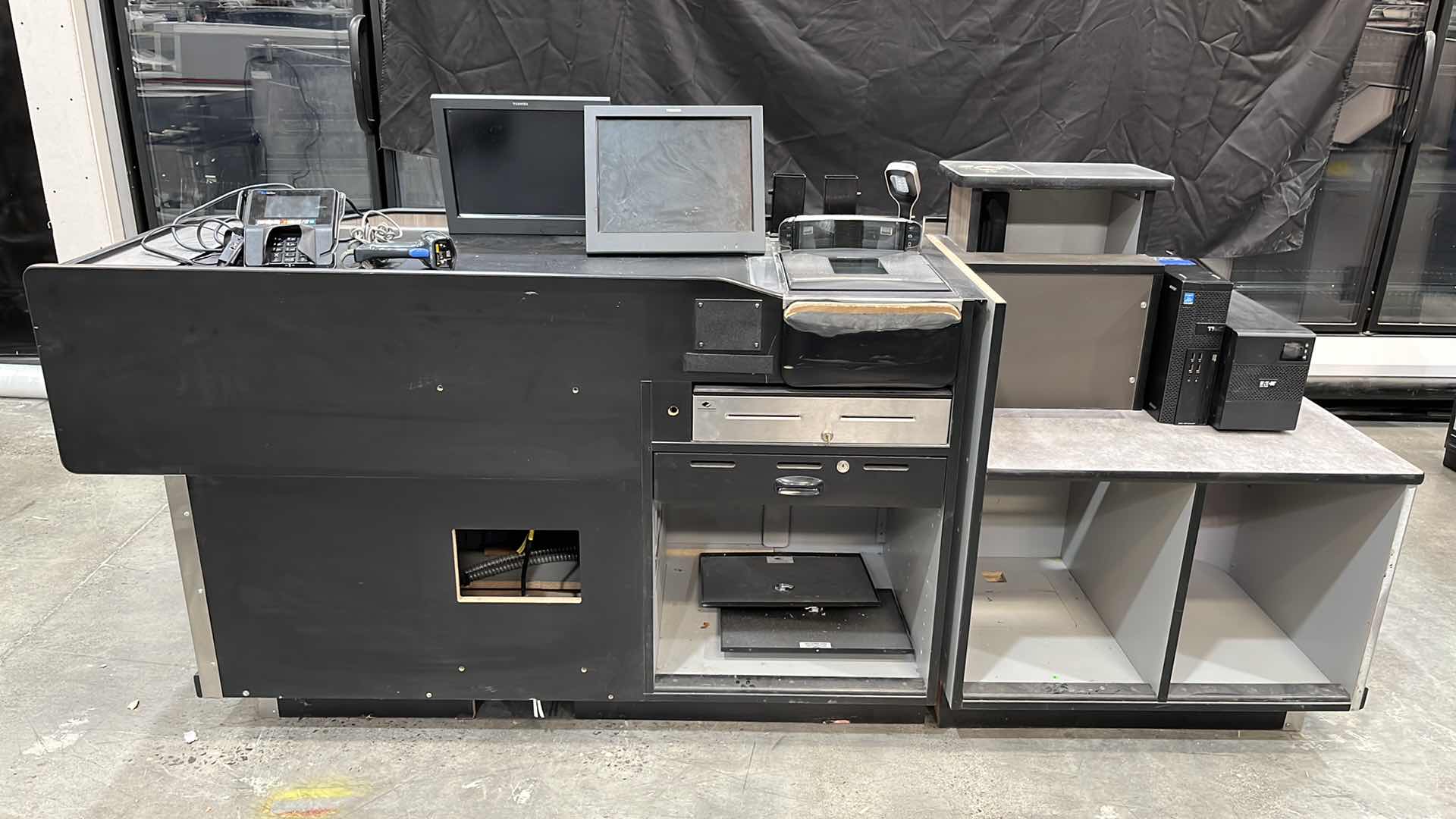 Photo 1 of ACCENT 2016 SINGLE BELT CHECK LANE W COMPLETE POS SYSTEM 97” X 25.5” H 42.5” (300+ LBS)