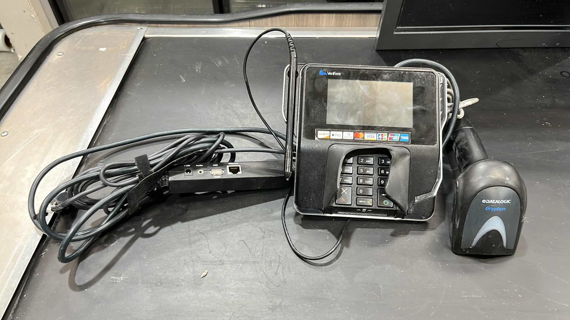 Photo 11 of ACCENT 2016 SINGLE BELT CHECK LANE W COMPLETE POS SYSTEM 97” X 25.5” H 42.5” (300+ LBS)