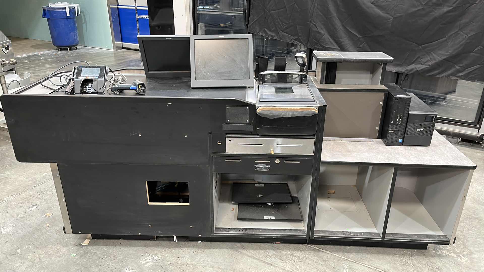 Photo 1 of ACCENT 2016 SINGLE BELT CHECK LANE W COMPLETE POS SYSTEM 97” X 25.5” H 42.5” (300+ LBS)