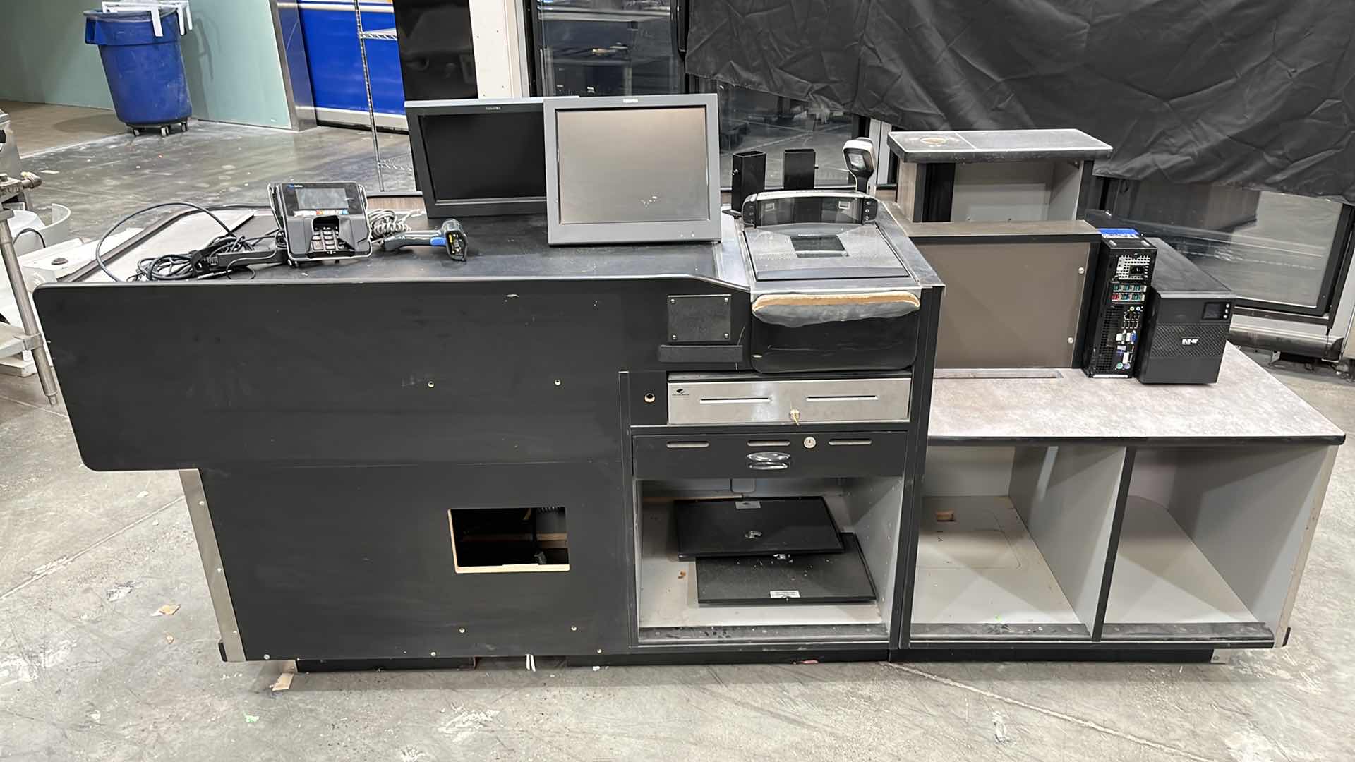 Photo 1 of ACCENT 2016 SINGLE BELT CHECK LANE W COMPLETE POS SYSTEM 97” X 25.5” H 42.5” (300+ LBS)