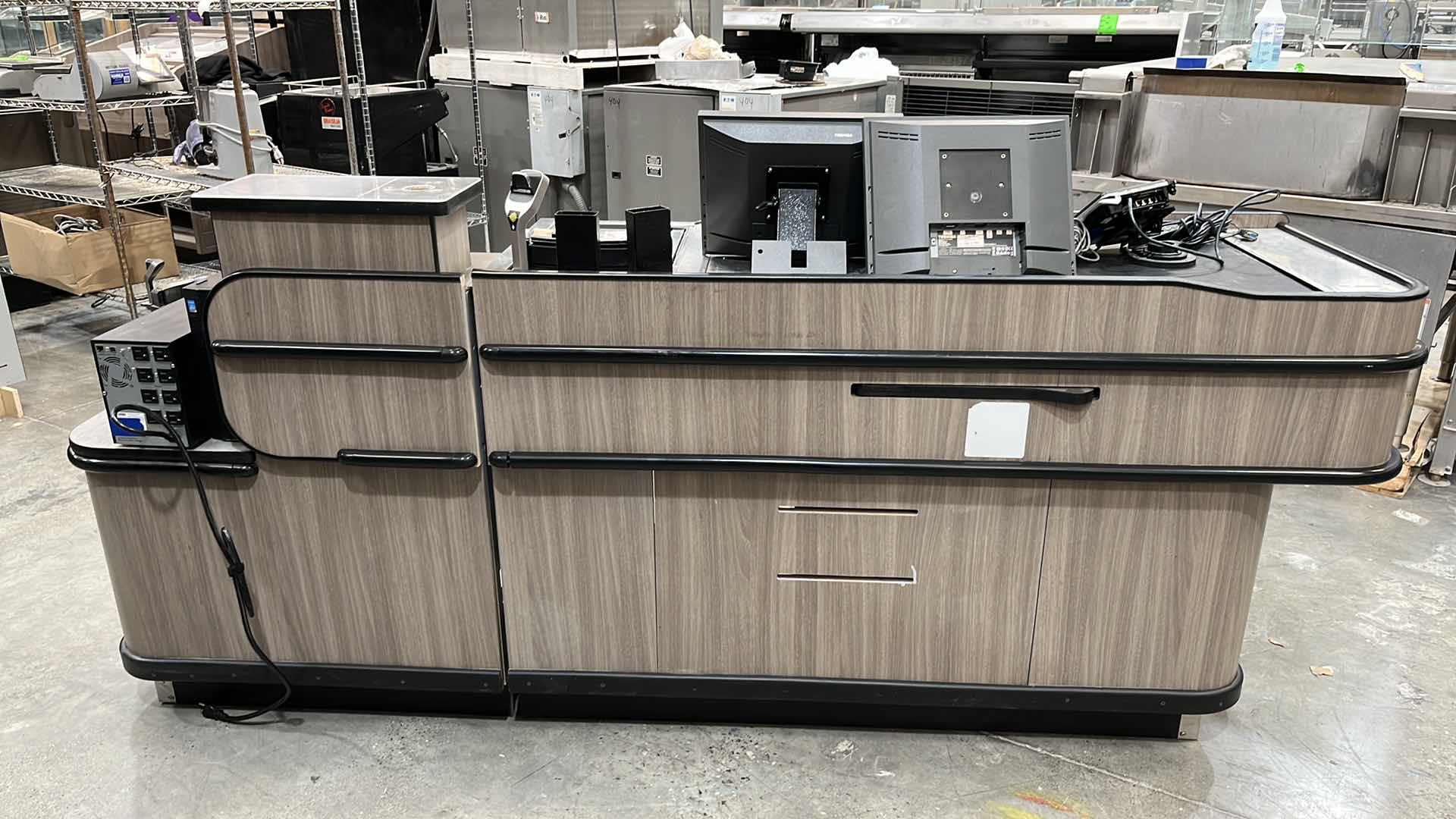 Photo 1 of ACCENT 2016 SINGLE BELT CHECK LANE W COMPLETE POS SYSTEM 97” X 25.5” H 42.5” (300+ LBS)