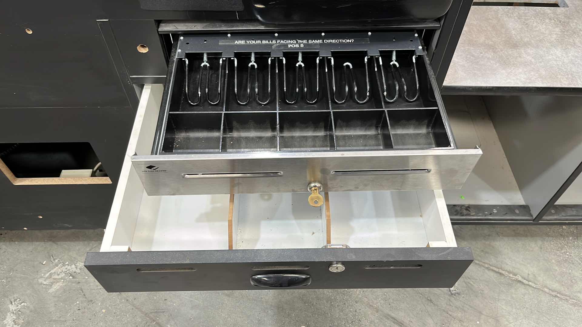 Photo 1 of ACCENT 2016 SINGLE BELT CHECK LANE W COMPLETE POS SYSTEM 97” X 25.5” H 42.5” (300+ LBS)