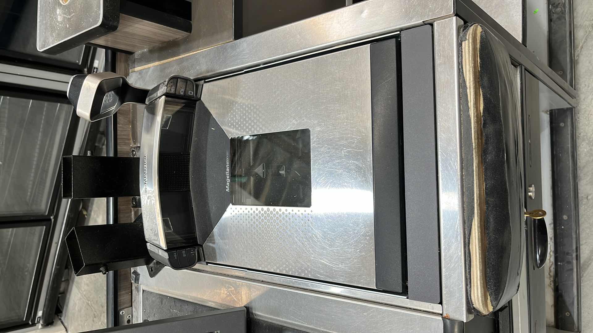 Photo 1 of ACCENT 2016 SINGLE BELT CHECK LANE W COMPLETE POS SYSTEM 97” X 25.5” H 42.5” (300+ LBS)