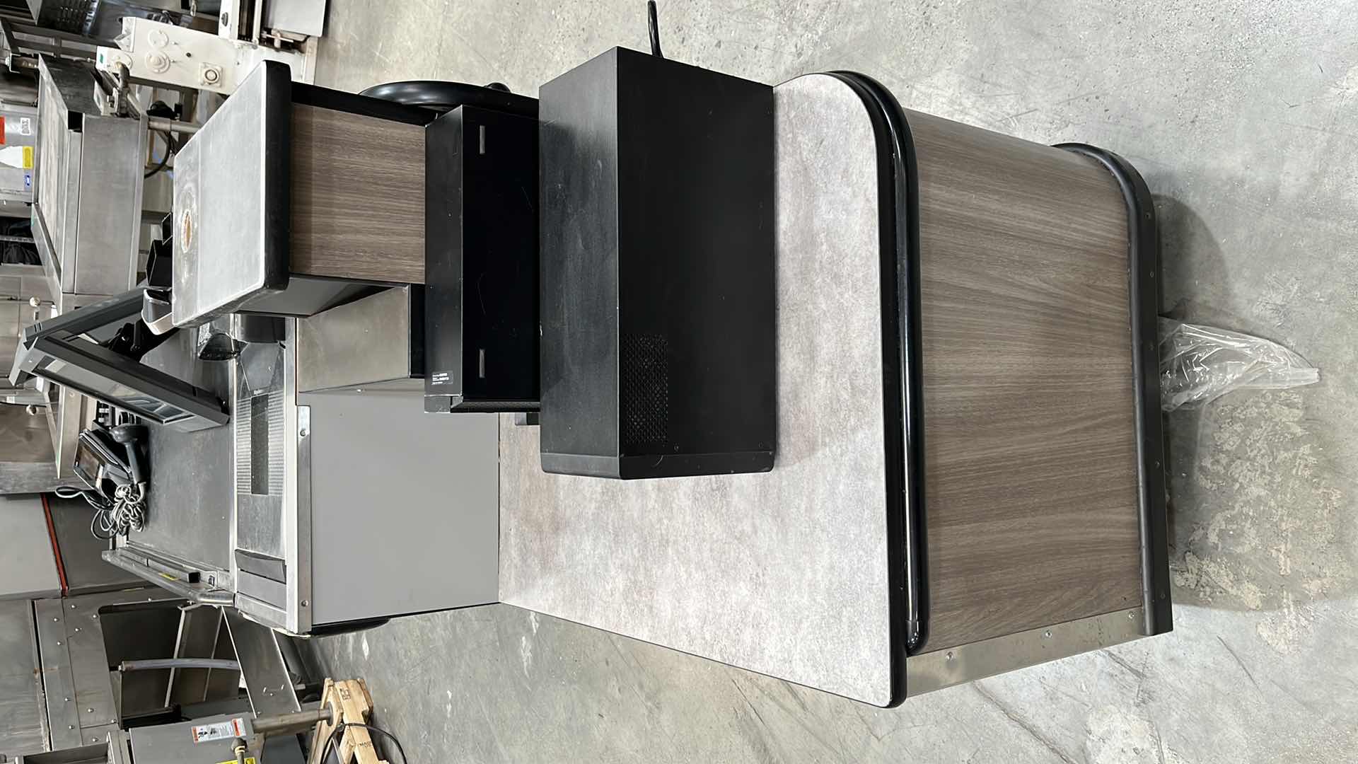 Photo 1 of ACCENT 2016 SINGLE BELT CHECK LANE W COMPLETE POS SYSTEM 97” X 25.5” H 42.5” (300+ LBS)