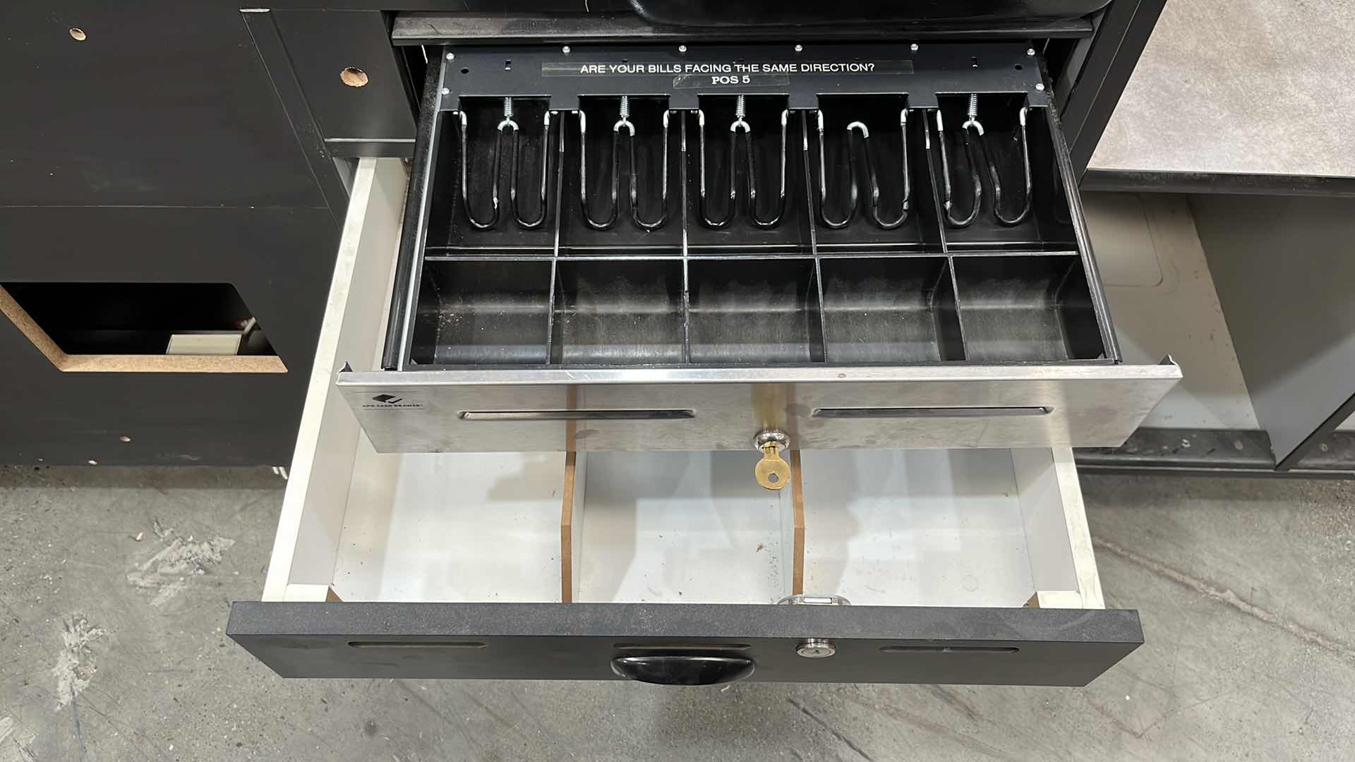 Photo 1 of ACCENT 2016 SINGLE BELT CHECK LANE W COMPLETE POS SYSTEM 97” X 25.5” H 42.5”