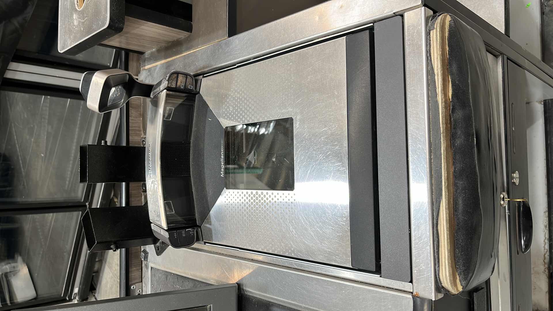 Photo 1 of ACCENT 2016 SINGLE BELT CHECK LANE W COMPLETE POS SYSTEM 97” X 25.5” H 42.5”