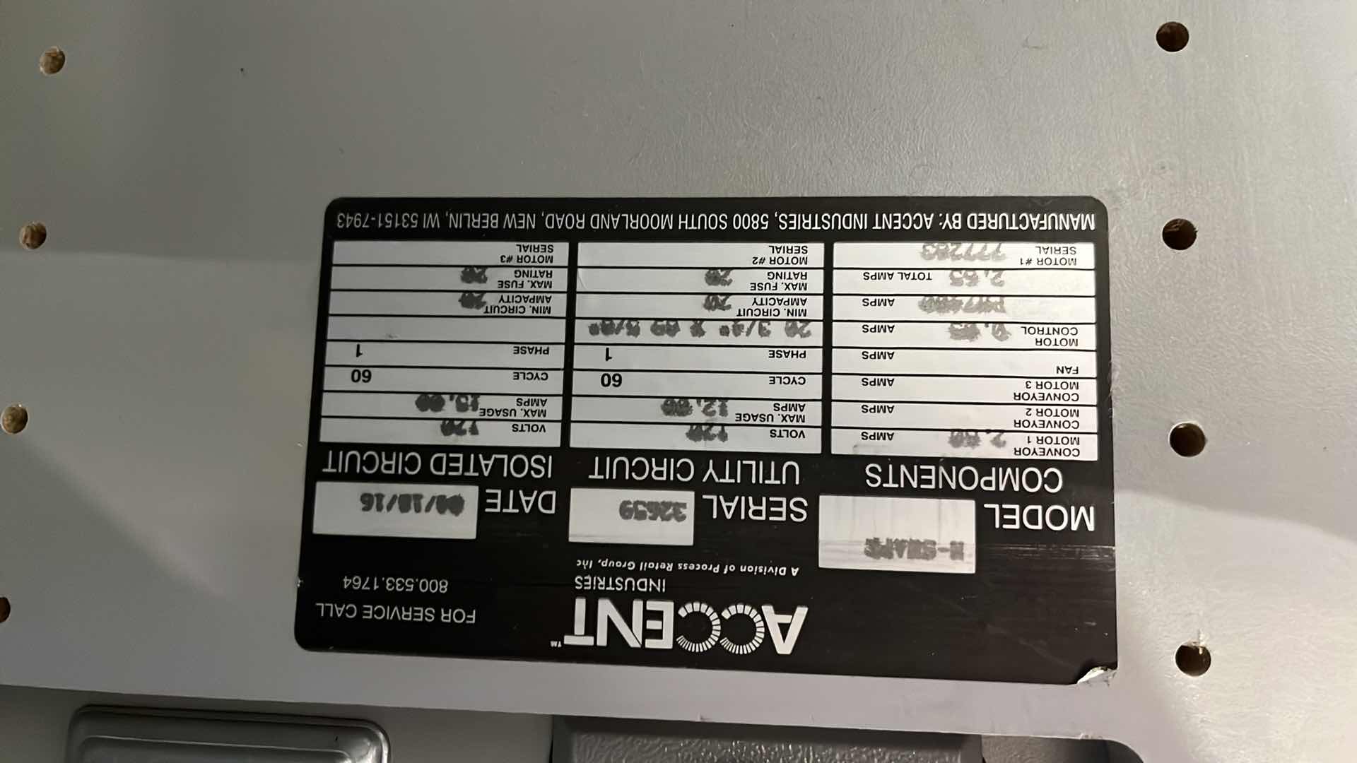 Photo 1 of ACCENT 2016 SINGLE BELT CHECK LANE W COMPLETE POS SYSTEM 97” X 25.5” H 42.5” (300+ LBS)