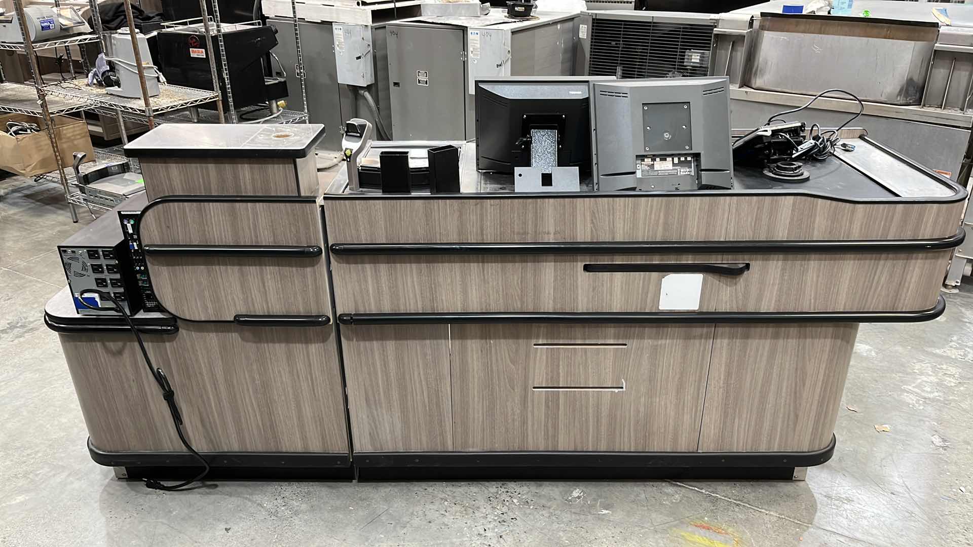 Photo 1 of ACCENT 2016 SINGLE BELT CHECK LANE W COMPLETE POS SYSTEM 97” X 25.5” H 42.5” (300+ LBS)