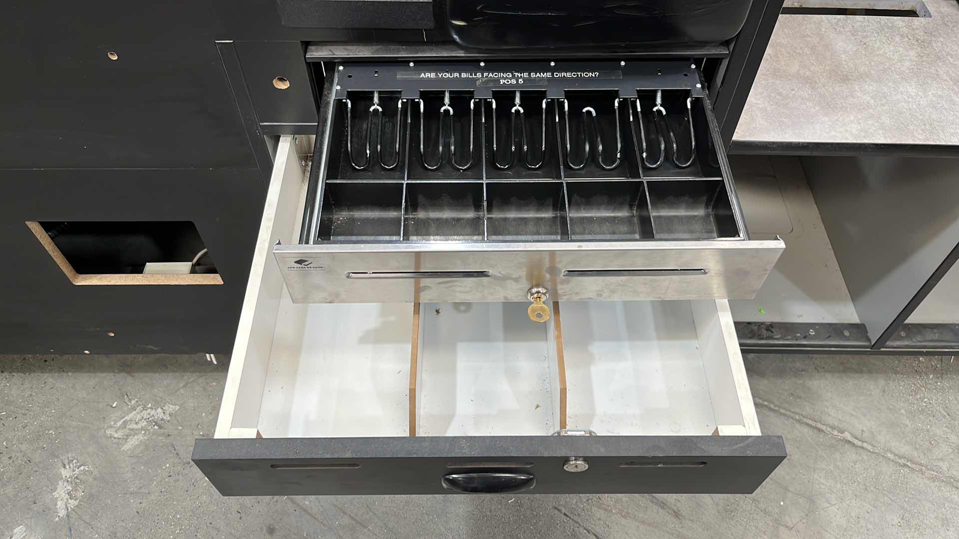 Photo 1 of ACCENT 2016 SINGLE BELT CHECK LANE W COMPLETE POS SYSTEM 97” X 25.5” H 42.5” (300+ LBS)