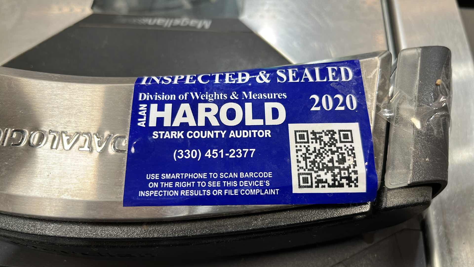 Photo 1 of ACCENT 2016 SINGLE BELT CHECK LANE W COMPLETE POS SYSTEM 97” X 25.5” H 42.5” (300+ LBS)