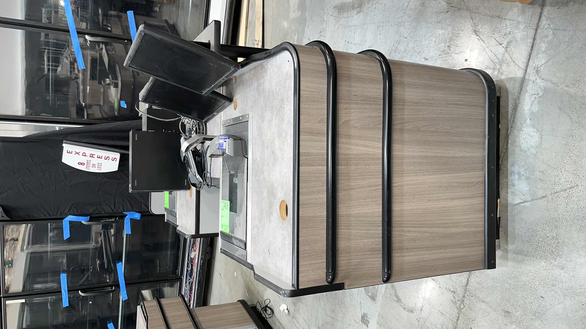 Photo 1 of ACCENT DUAL CUSTOMER SERVICE STATION W COMPLETE POS SYSTEM 97” X 25.5” X 42.5” (400+ LBS)