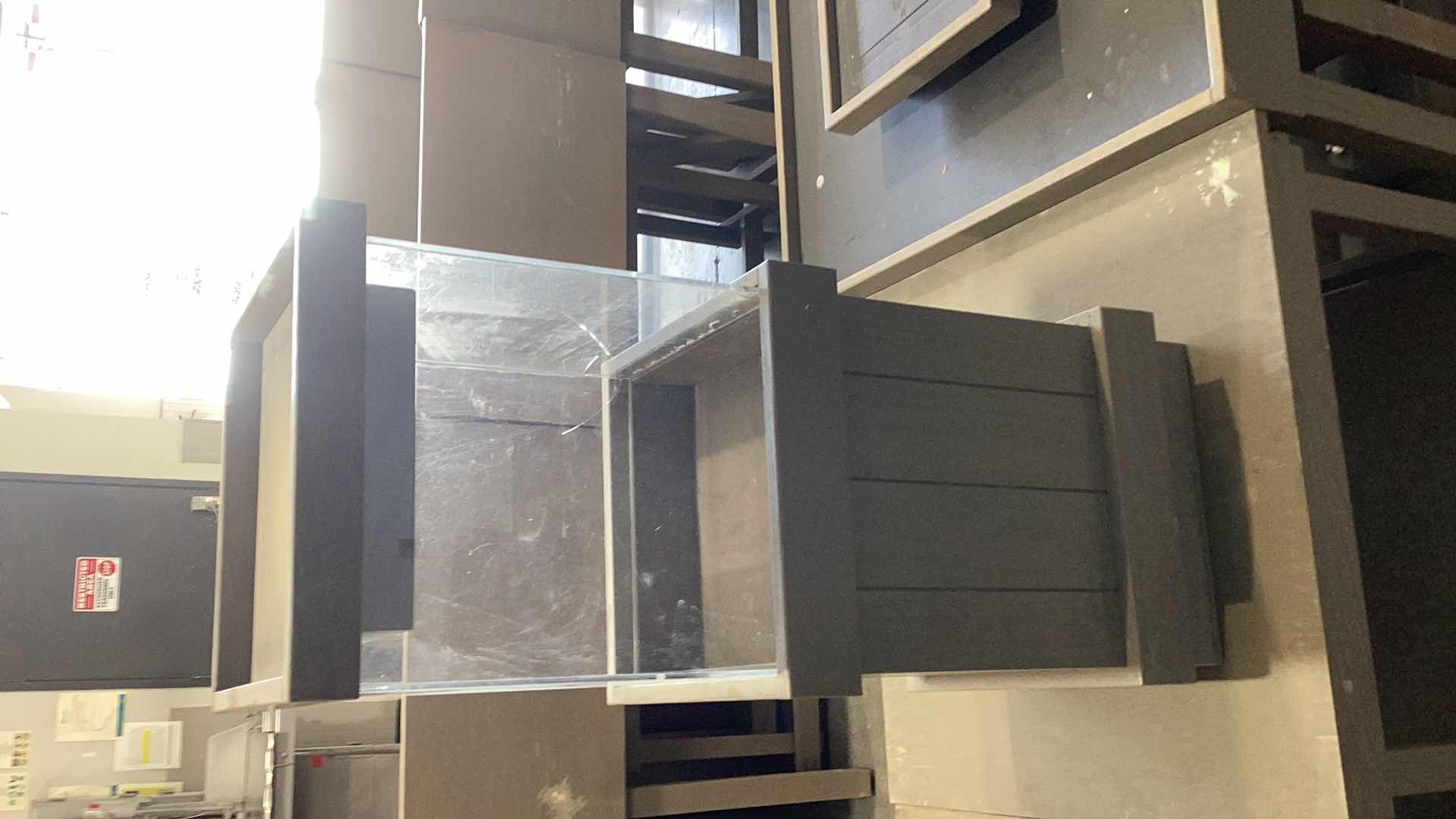 Photo 1 of TWO PIECE FRUIT DISPLAY STANDS 30” X 30” H 30”