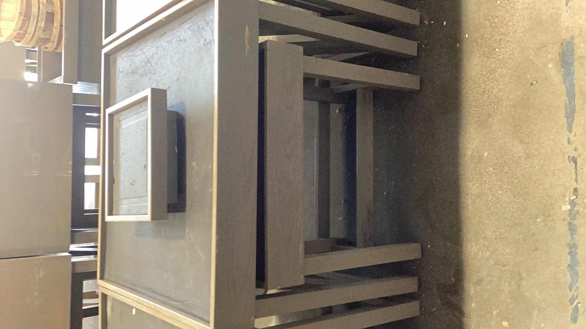 Photo 1 of THREE PIECE WOODEN FRUIT DISPLAY CASE 36” X 36” H 32”