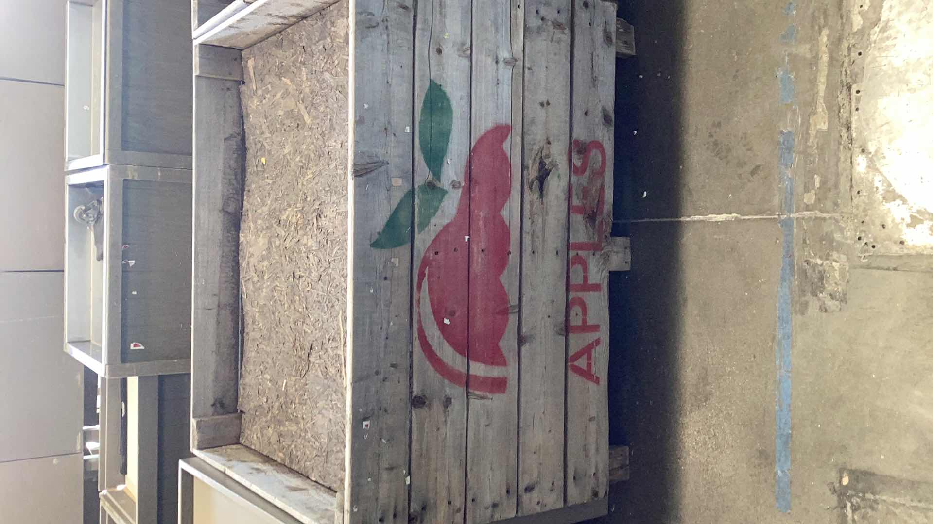 Photo 1 of LARGE WOODEN APPLE DISPLAY CASE 47” X 40” H 32”