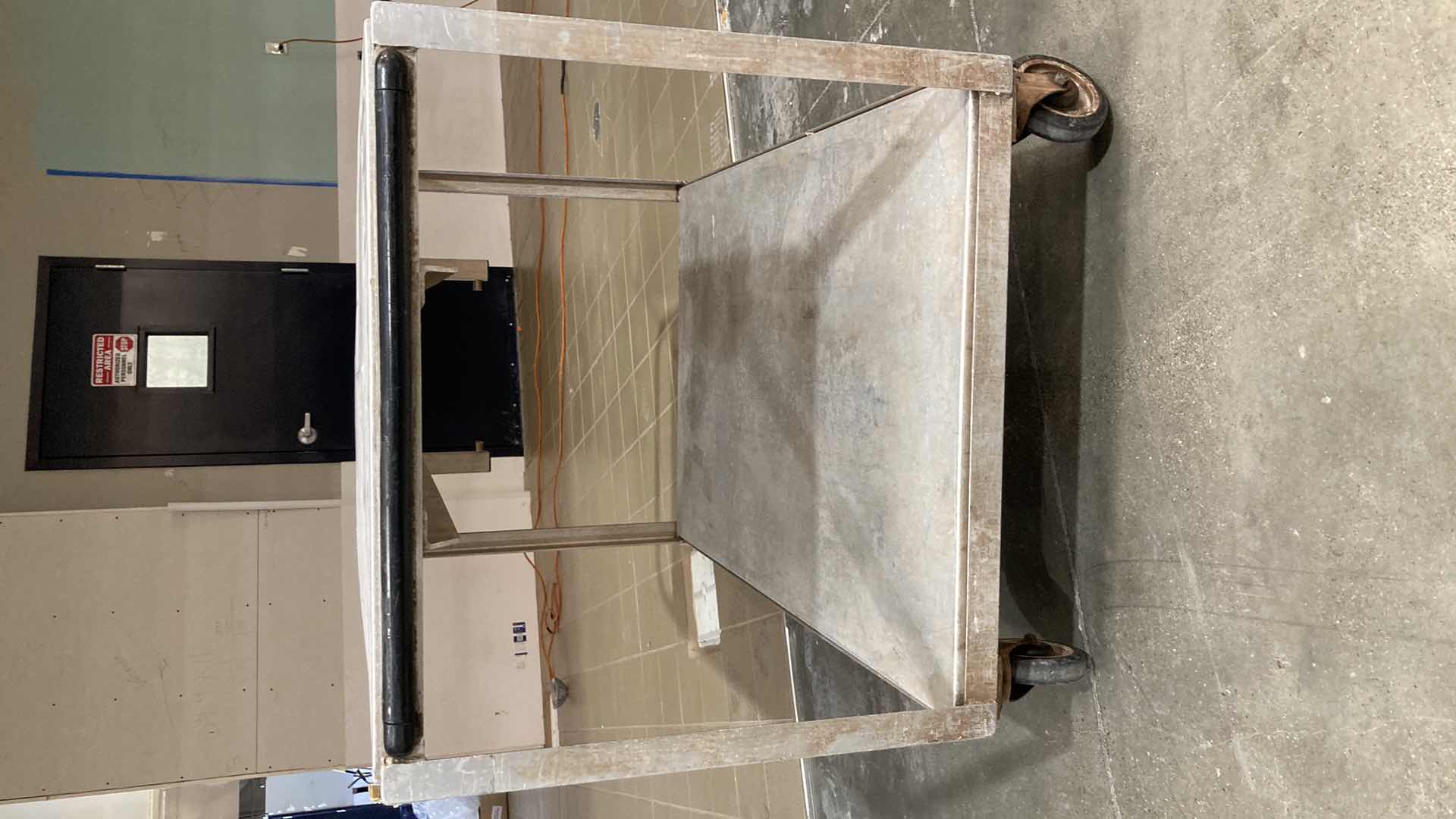 Photo 3 of STEEL UTILITY ROLLING CART 52” X 30” H 32”