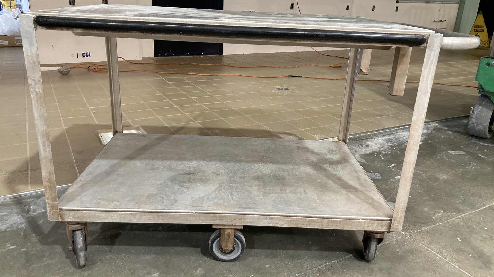 Photo 1 of STEEL UTILITY ROLLING CART 52” X 30” H 32”