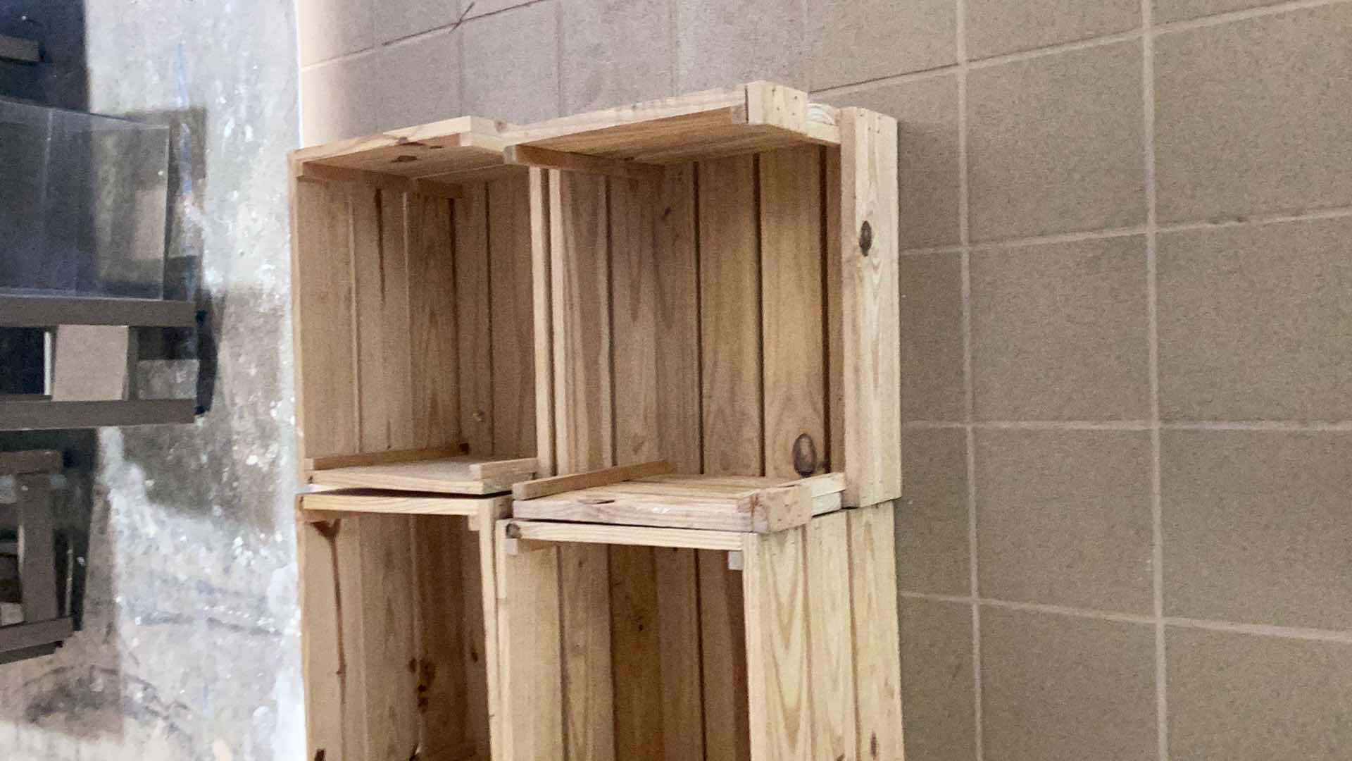 Photo 1 of FOUR WOODEN CRATES 15” X 18” H 12”