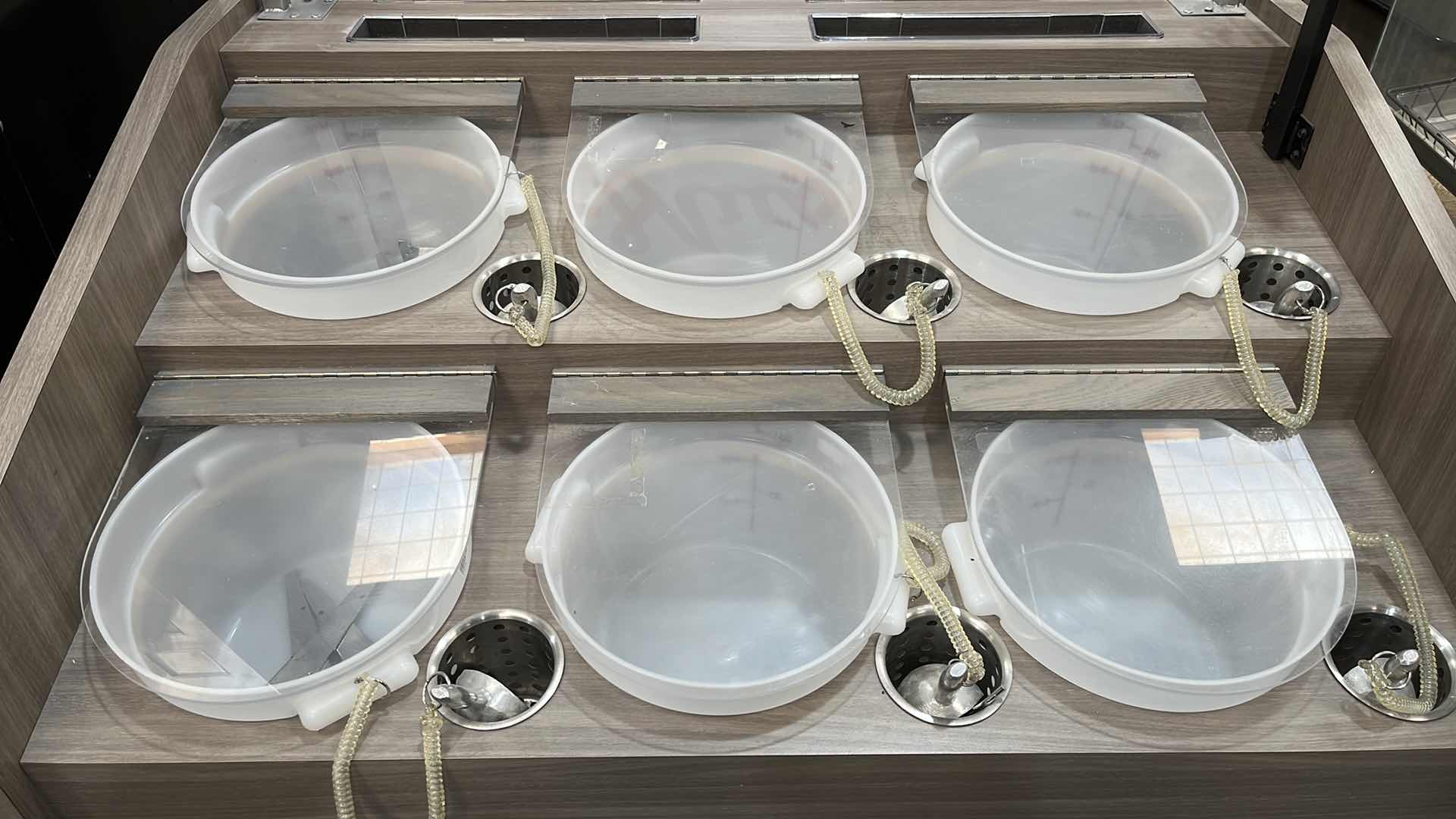 Photo 1 of BULK FOODS DRY MERCHANDIZER 12 BINS/ SCOOPS W SHELVING/COUNTER SPACE 66.25” X 59” H 68"