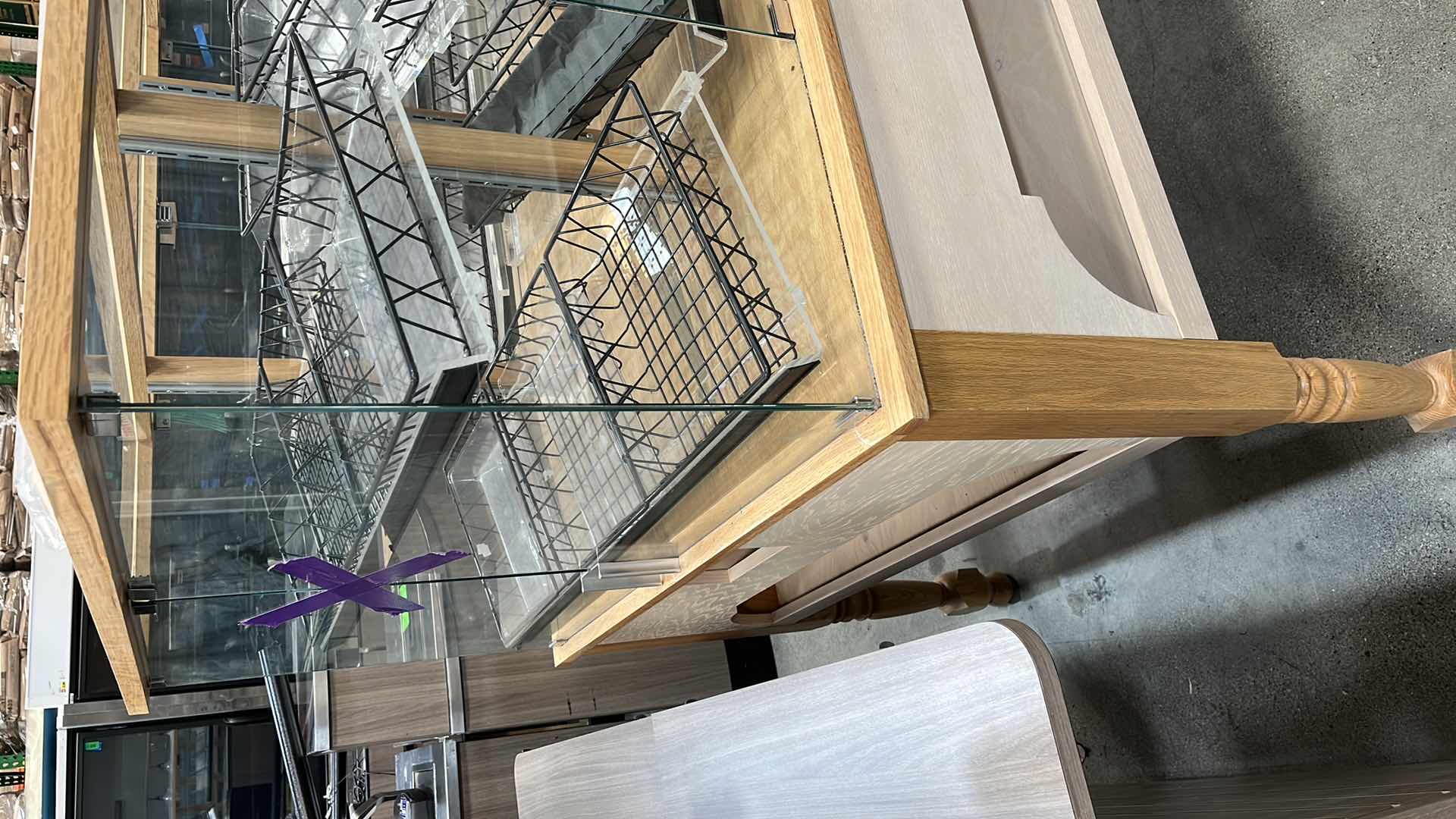 Photo 1 of DRY BAKERY MERCHANDIZER DISPLAY CASE W GLASS DOORS 42.75” X 61” H 60.25"