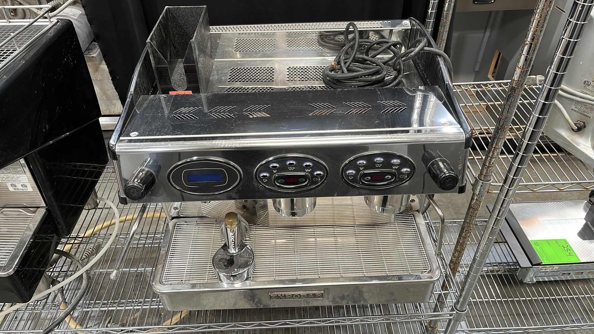 Photo 1 of EXPOBAR MULTI BOILER COMMERCIAL COFFEE MACHINE
20.5” X 27” H 21” (ESPRESSO PORTAFILTER IS NOT INCLUDED)