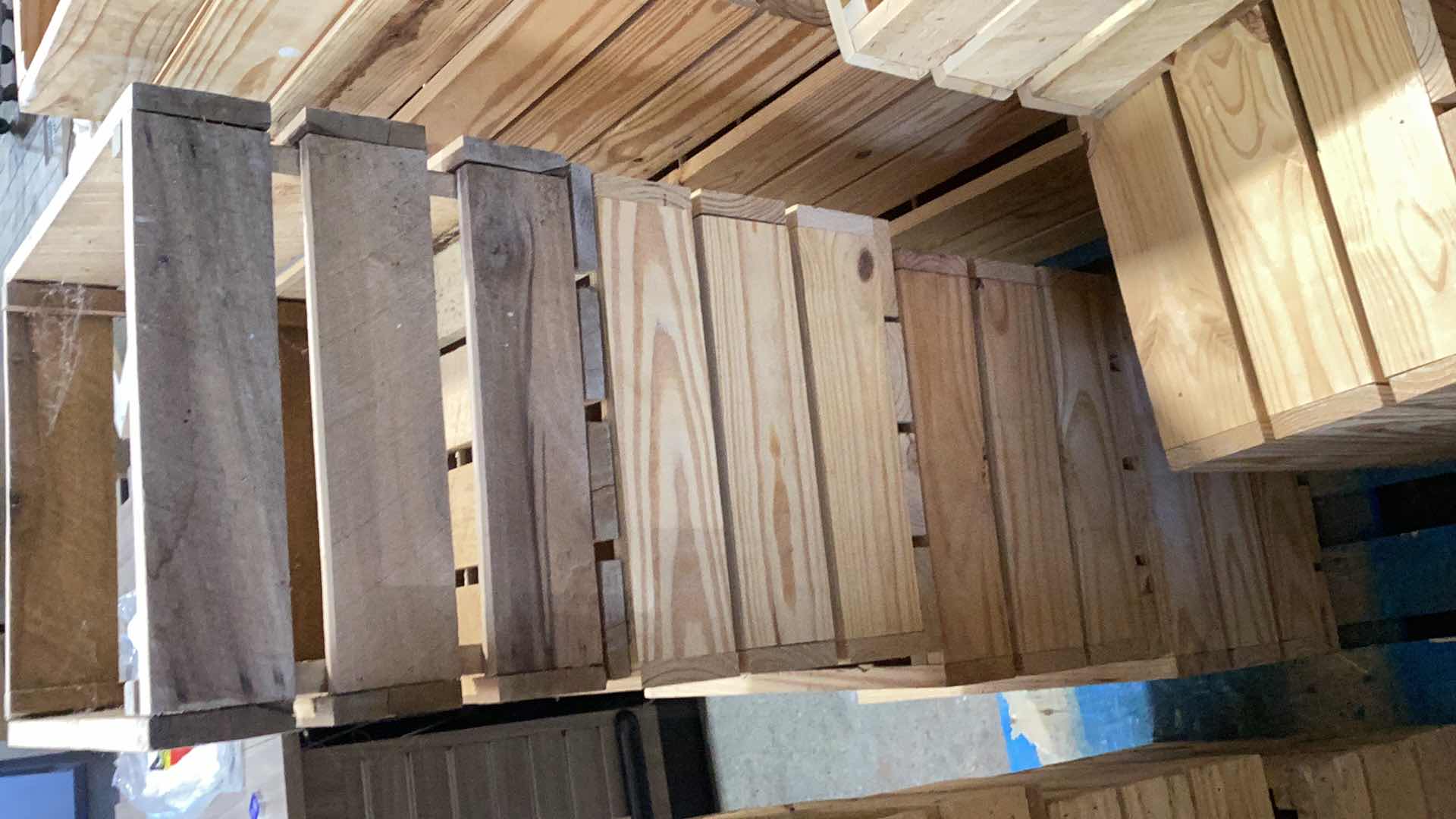 Photo 1 of FOUR SEPARATE WOODEN CRATES 15” X 17” H 13”