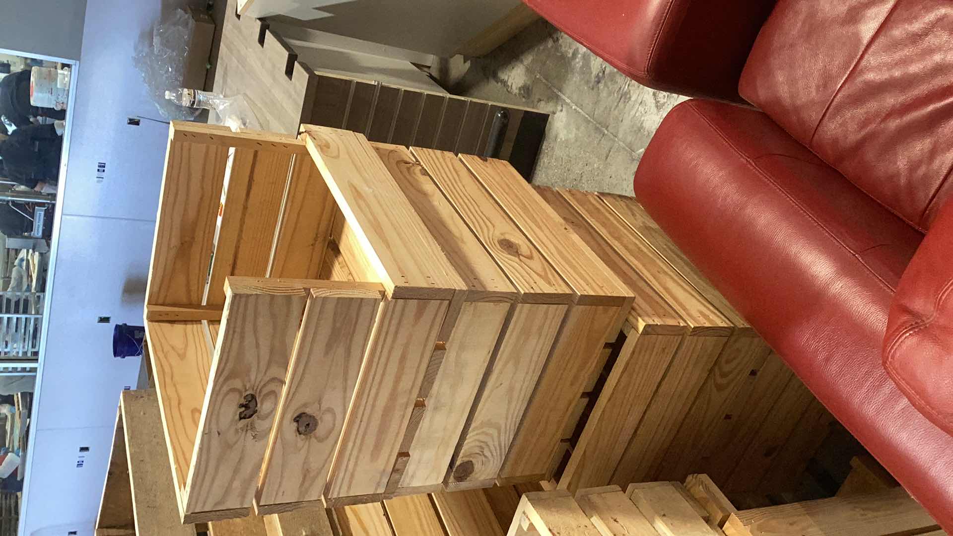 Photo 1 of FOUR SEPARATE WOODEN CRATES 14” X 18” H 12”