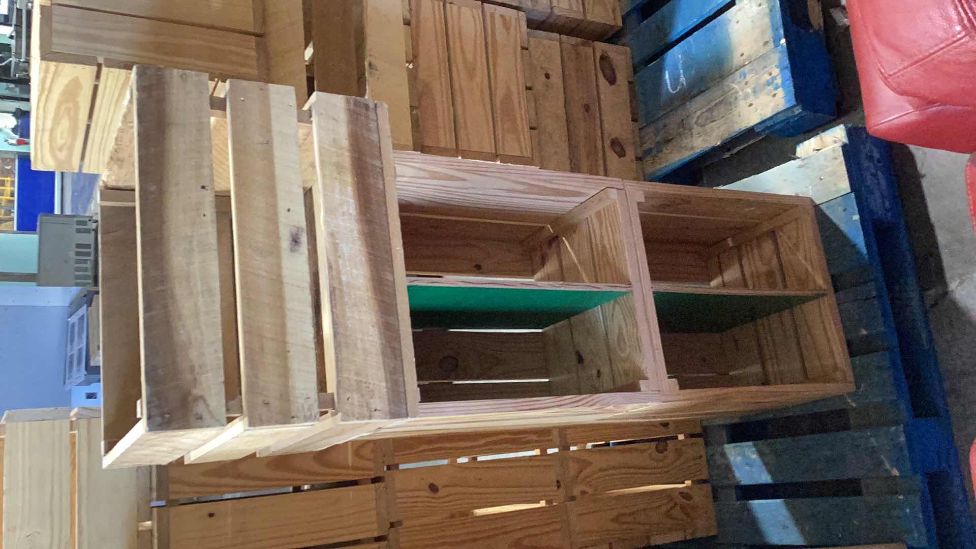 Photo 1 of TWO WOODEN CRATES TWO ARE ATTACHED 12” X 15” H 36”