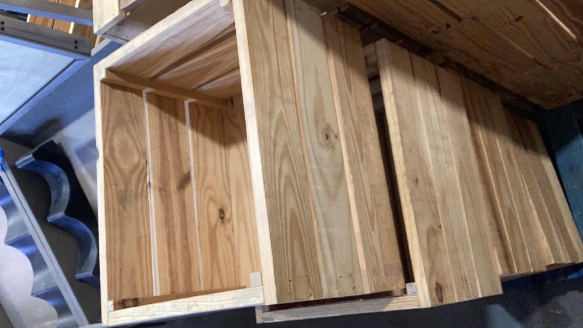 Photo 1 of FOUR SEPARATE WOODEN CRATES 15” X 18” H 12”