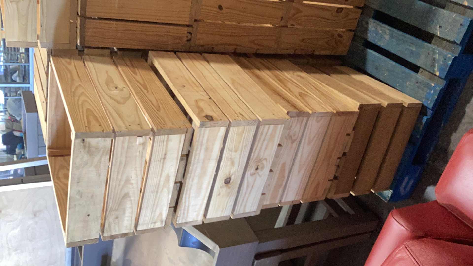 Photo 1 of FOUR SEPARATE WOODEN CRATES 15” X 18” H 12”