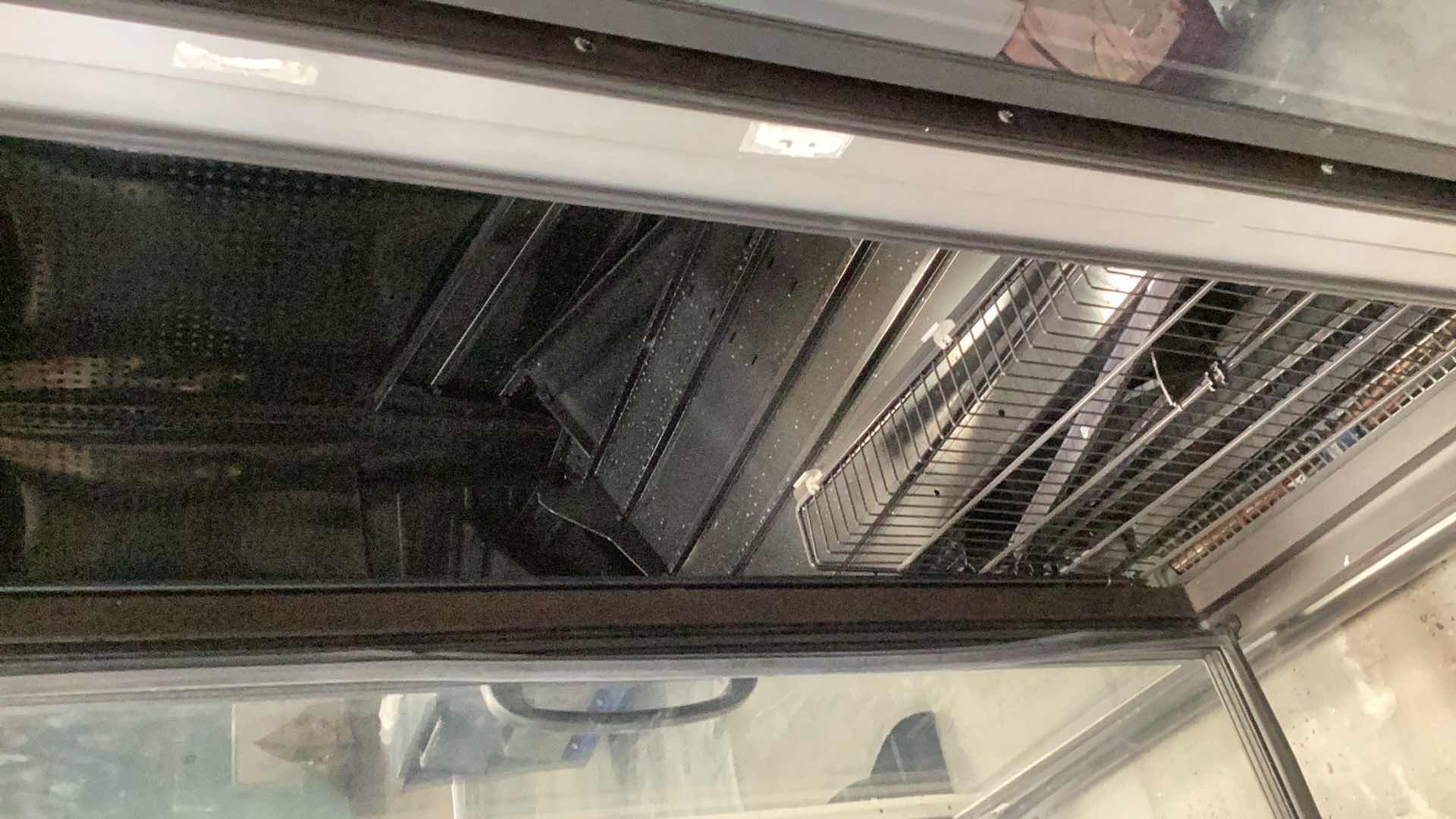 Photo 1 of HUSSMANN COMMERCIAL DISPLAY REFRIGERATOR/FREEZER WITH SHELVING 120 VOLT MODEL RLTM200 (HARDWIRED)