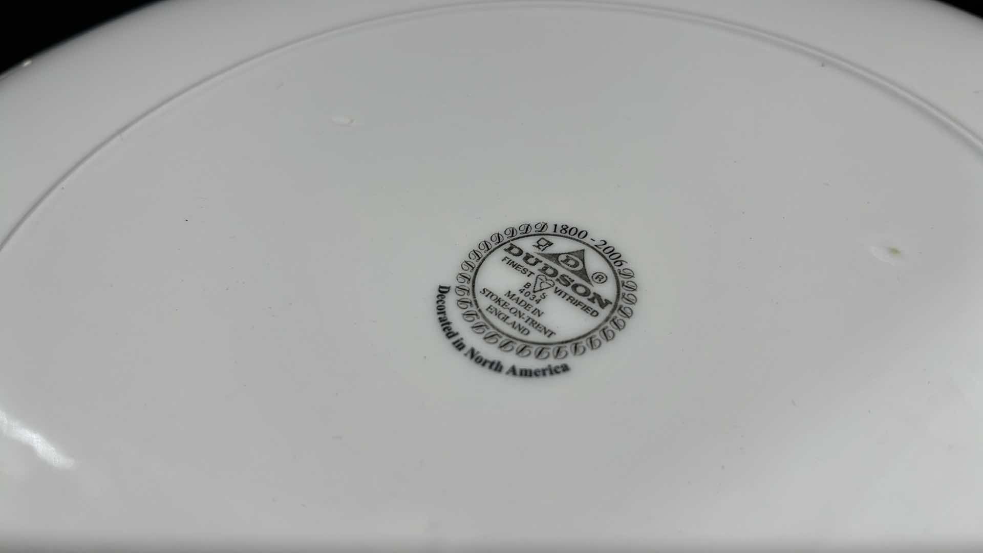 Photo 1 of DUDSON FINEST VITRIFIED CHINA SET OF 8, 12.5”