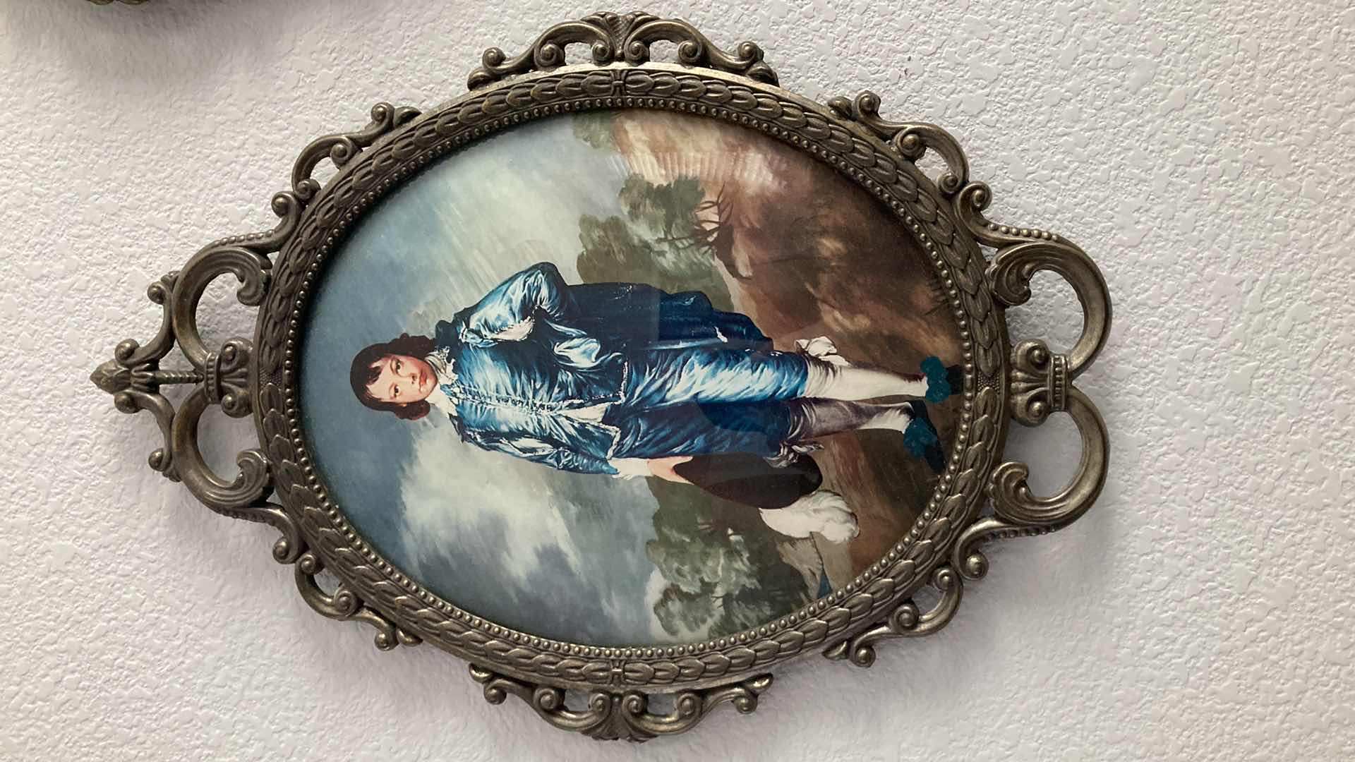 Photo 1 of BLUE BOY AND PINKIE ORNATE FRAMED ARTWORK (2) 12.25” X 25.25”