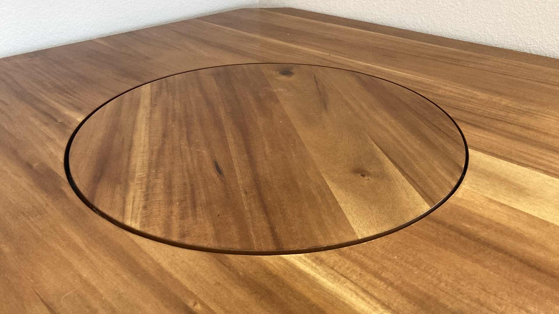 Photo 1 of EMERALD HOME DINING TABLE & 4 BAR STOOLS W LAZY SUSAN & FOLD OUT LEAFS 46”-60” X 36.25”